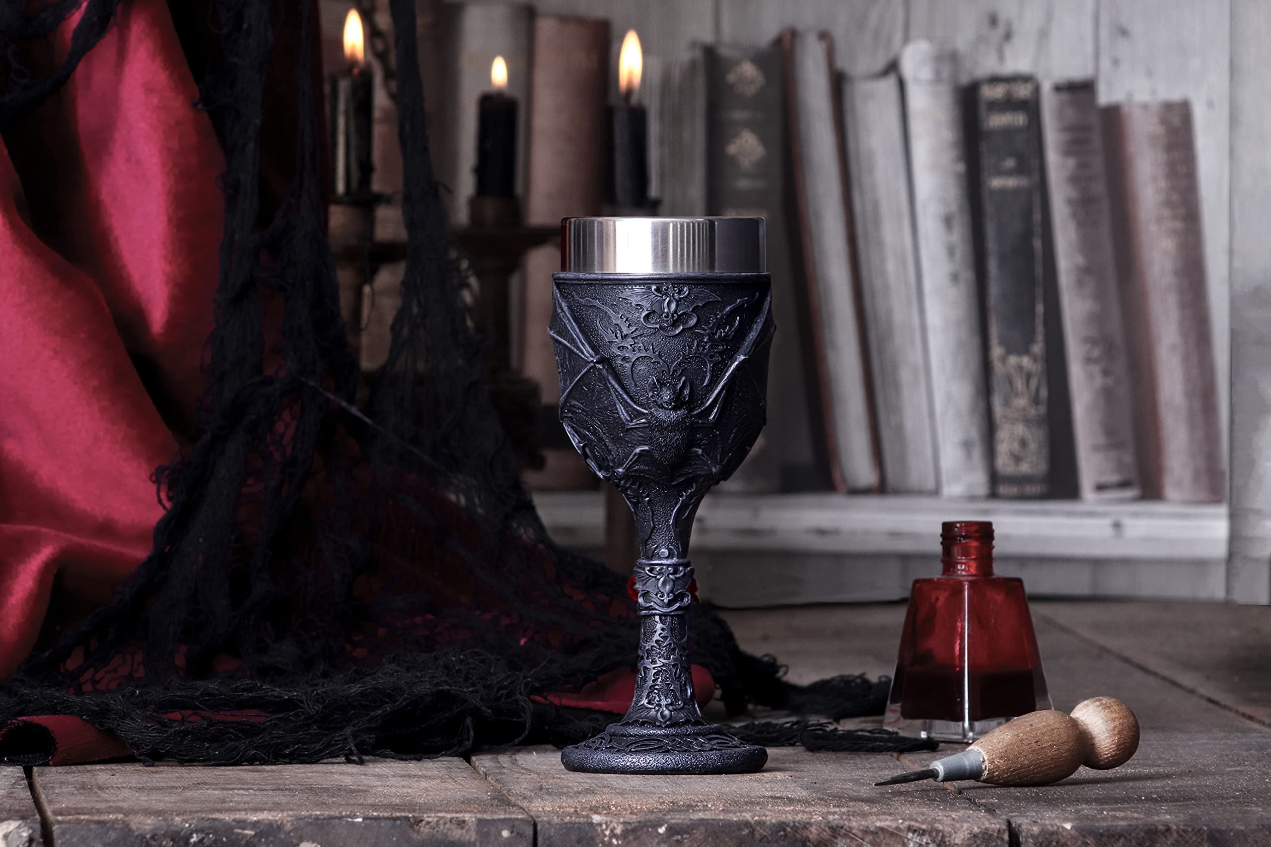 Nemesis Now Wicca- und Hexerei-Kollektion – Dark Fang Bat Goblet (Schwarz) 8