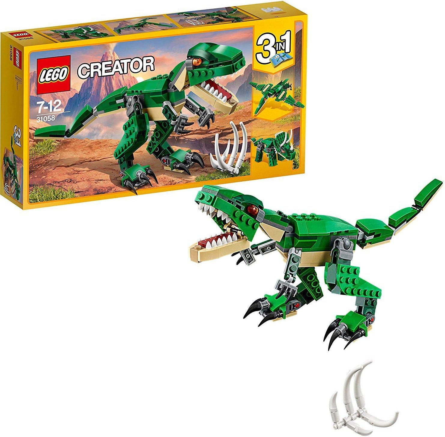 LEGO Creator Mighty Dinosaurs 3-in-1-Bauset – T-Rex, Triceratops &amp; Pterodactylus – 174 Teile