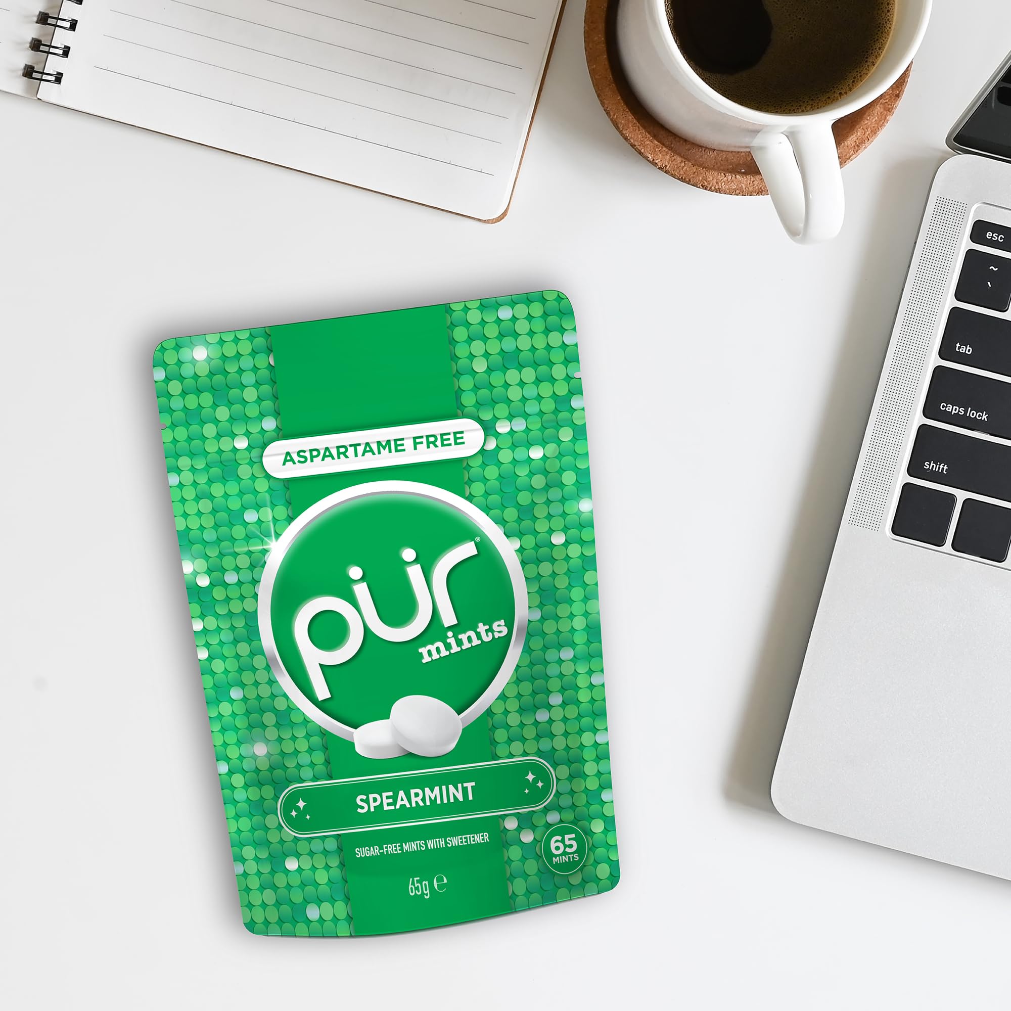 PUR Mints Spearmint - Sugar Free, Aspartame Free, Made with Xylitol | 65 Count Pouch (Pack of 3) 5