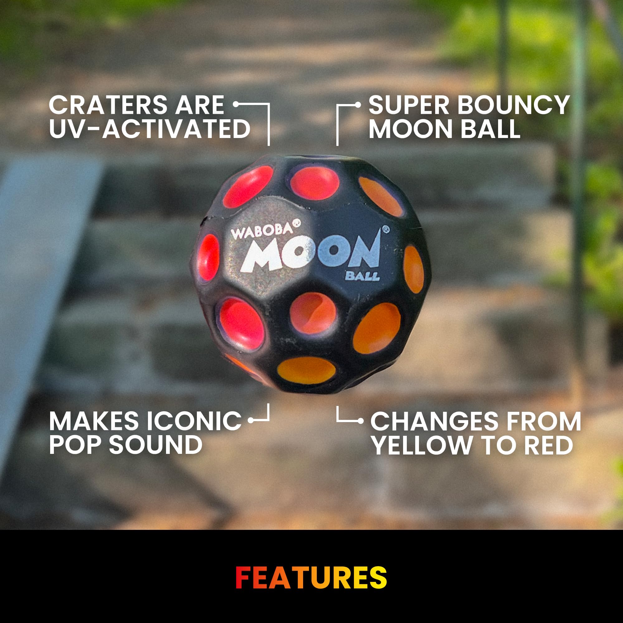 Waboba UV Moon Ball - Hyper Bouncing Up to 100 Feet | UV-Reactive Color | Ages 8+ 5