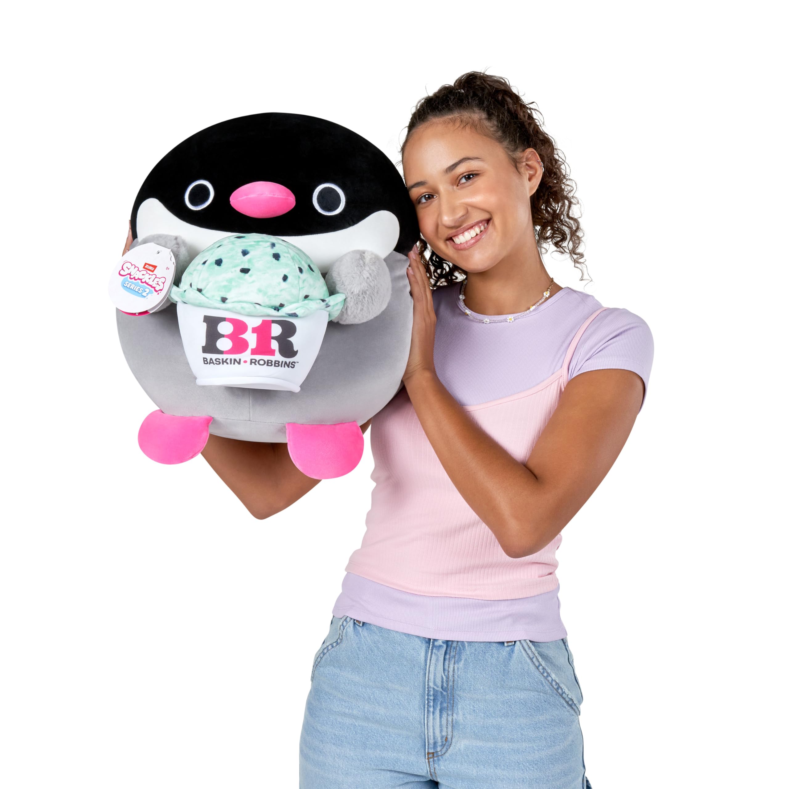 Snackles Serie 2 Pinguin (Baskin Robbins) – Superweiches 35 cm großes Plüsch-Sammelspielzeug 5