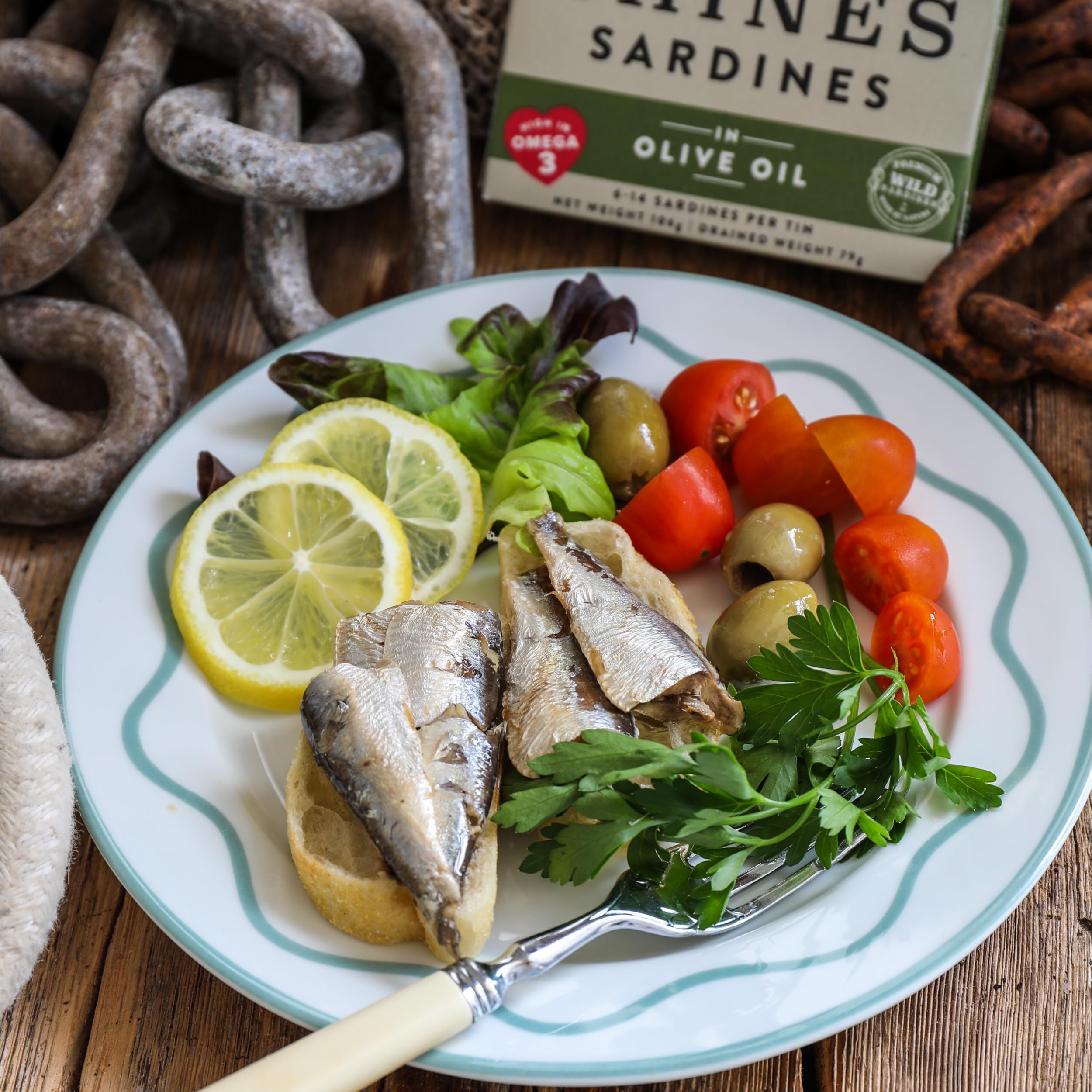 Shines Sardines in Olive Oil - 106g Can | Ready to Eat | Keto Friendly 2