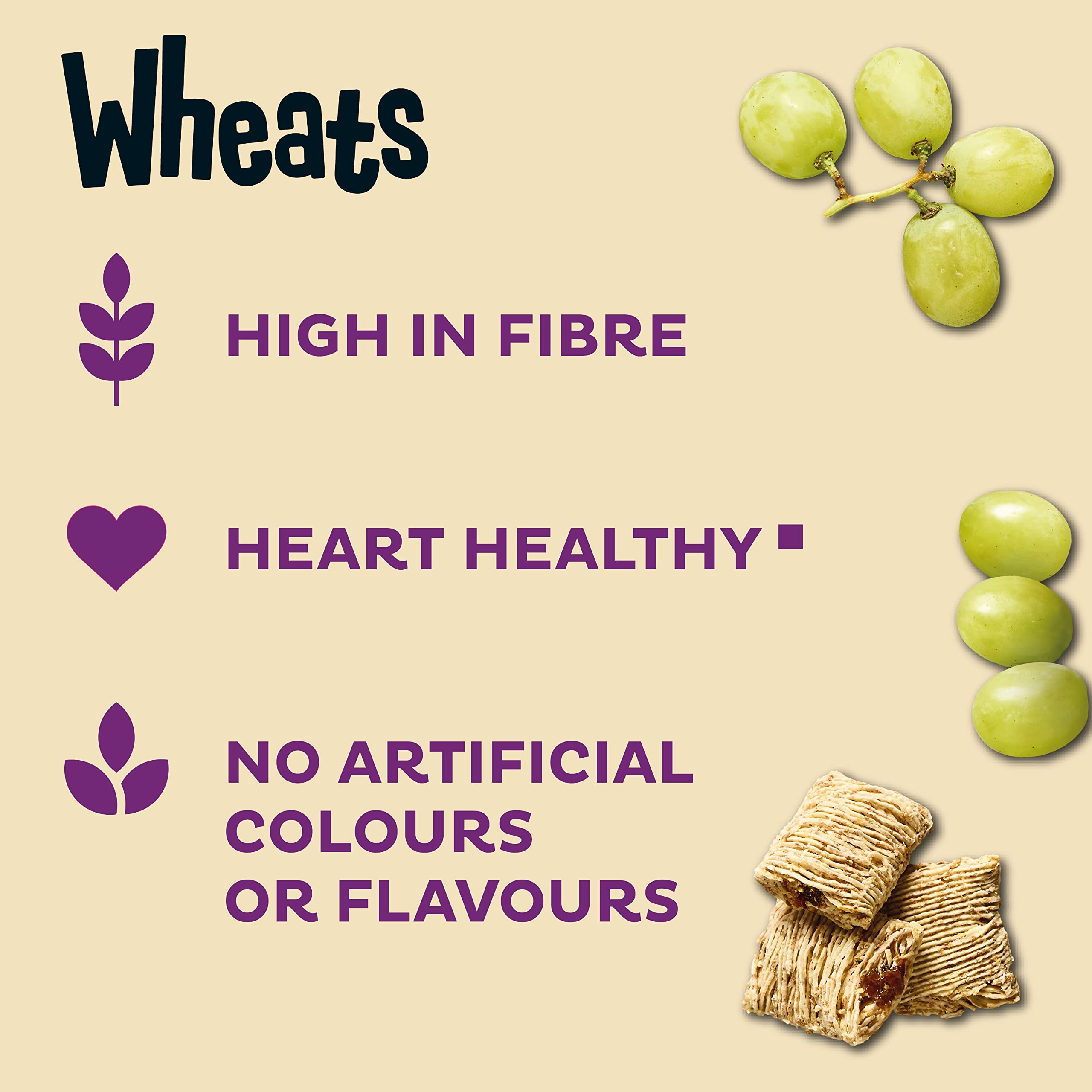 Kellogg's Raisin Wheats Breakfast Cereal 450g - No Added Sugar, High Fibre Wholewheat Cereal 2