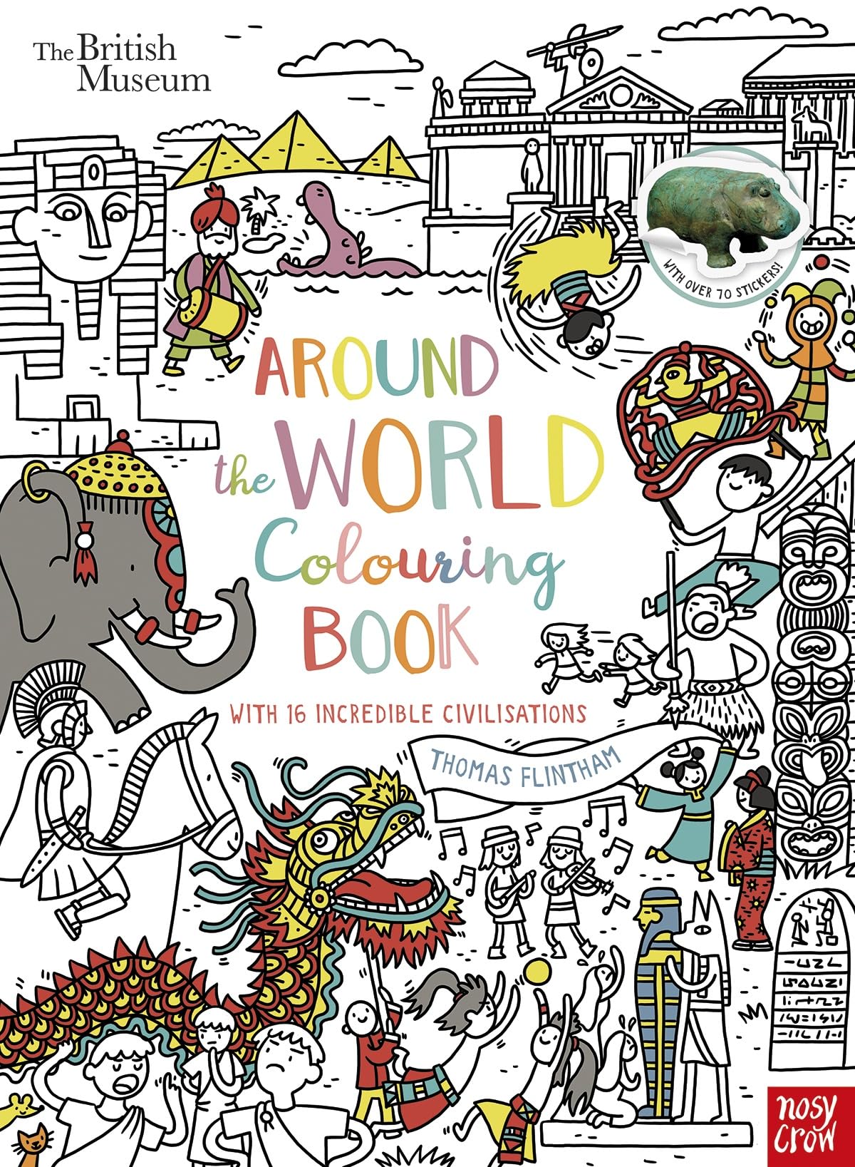 Nosy Crow British Museum: Around the World Colouring Book with 70+ Stickers