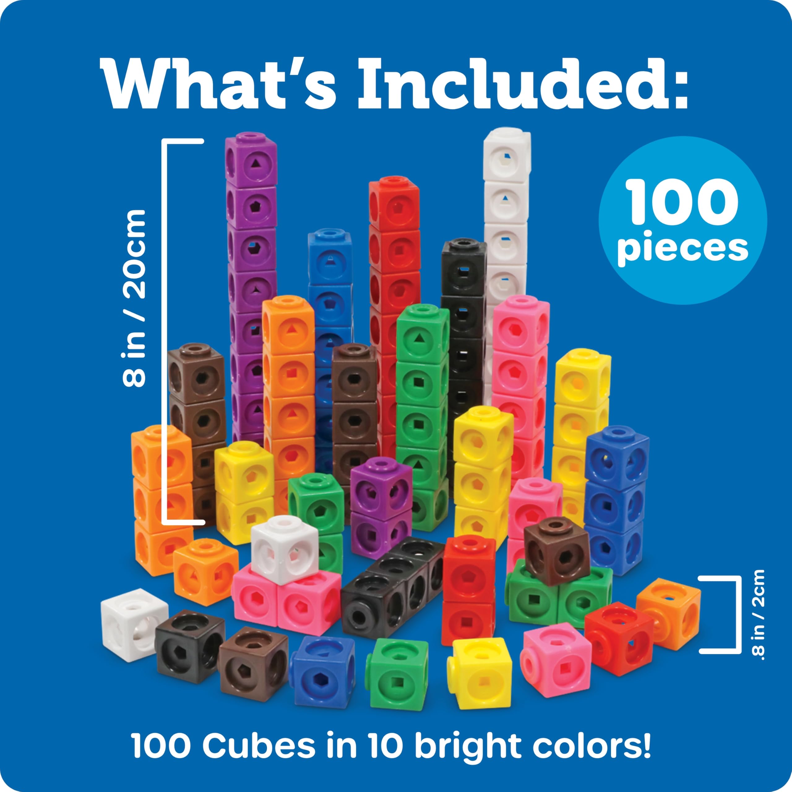 Learning Resources MathLink Cubes – Set of 100 Linking Cubes for Ages 5+ | Early Maths & Patterning 3
