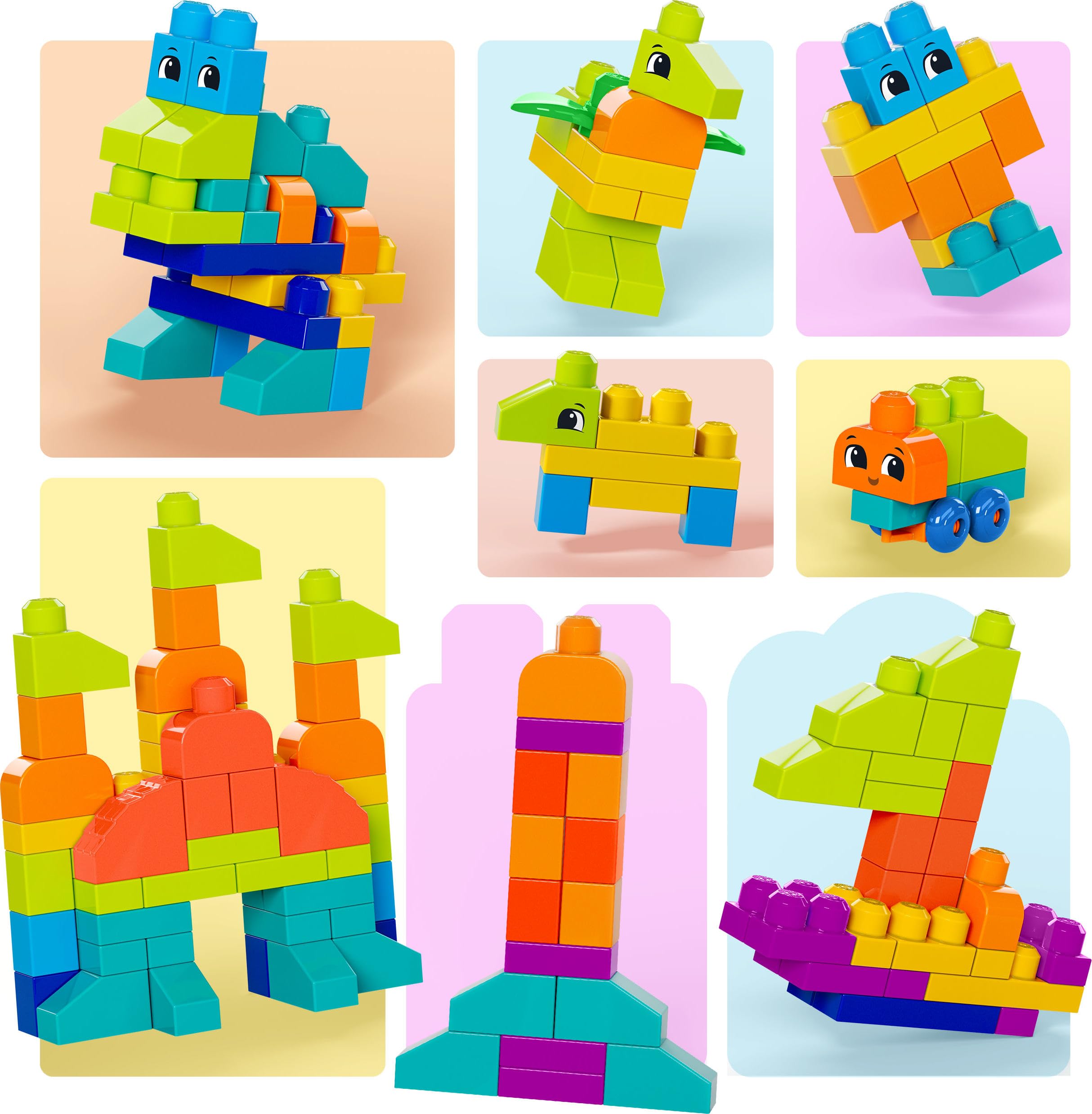 Mega Bloks Bigger Building Bag Building Set - 150 Pieces | Ages 1+ | Multicoloured 3