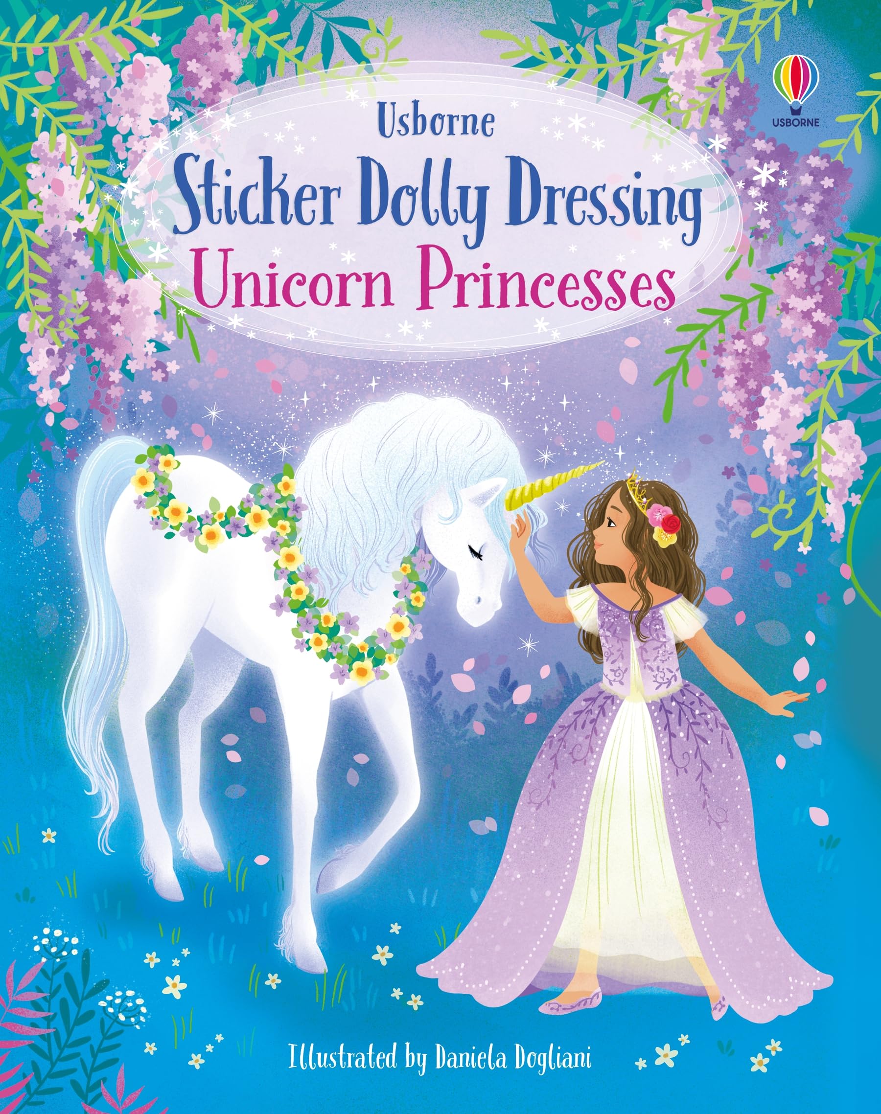 Usborne Sticker Dolly Dressing Unicorn Princesses Activity Book | Paperback | Ages 5-8
