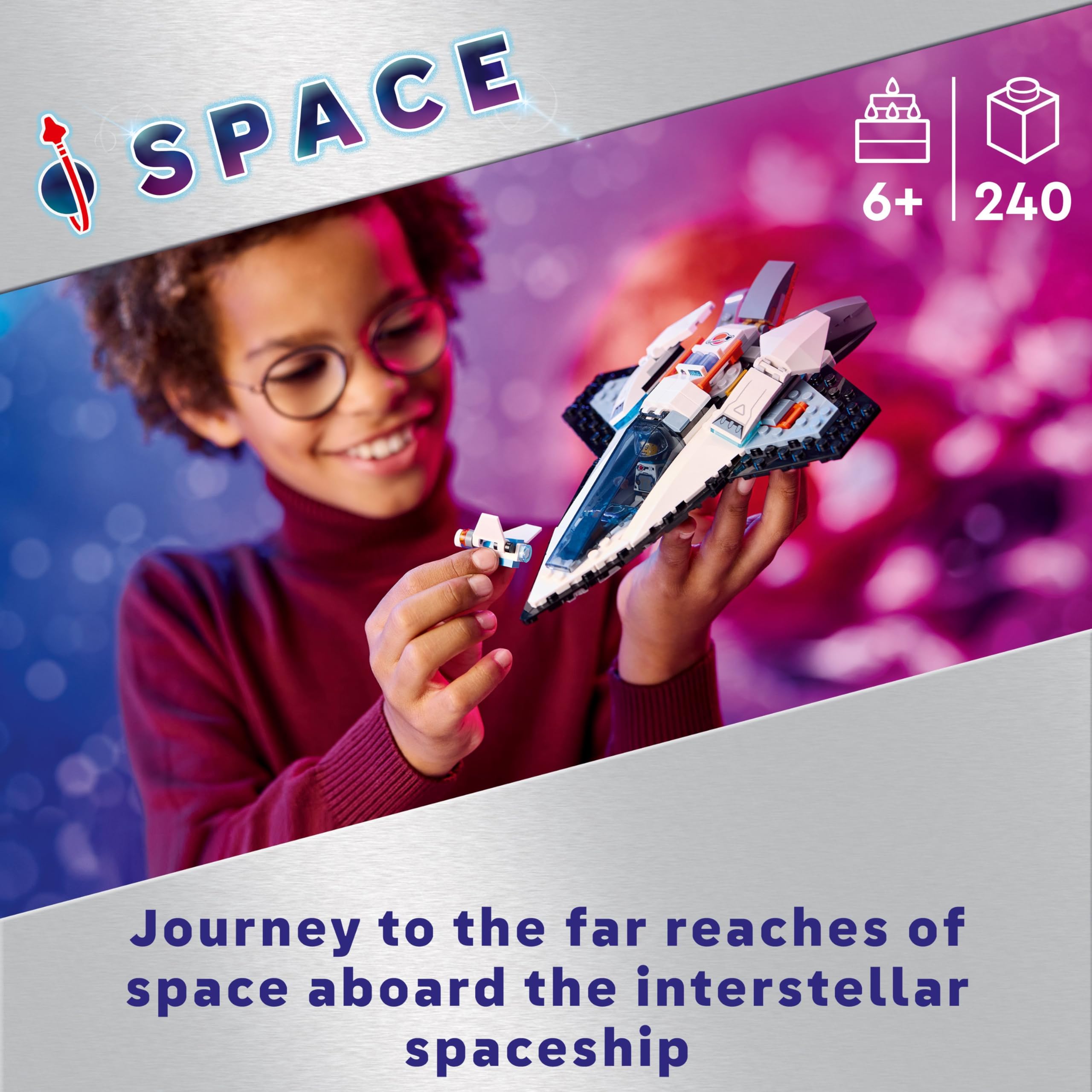 LEGO City Interstellar Spaceship Toy Set 60430 for Ages 6+ | Astronaut Minifigure & Drone Bot 3