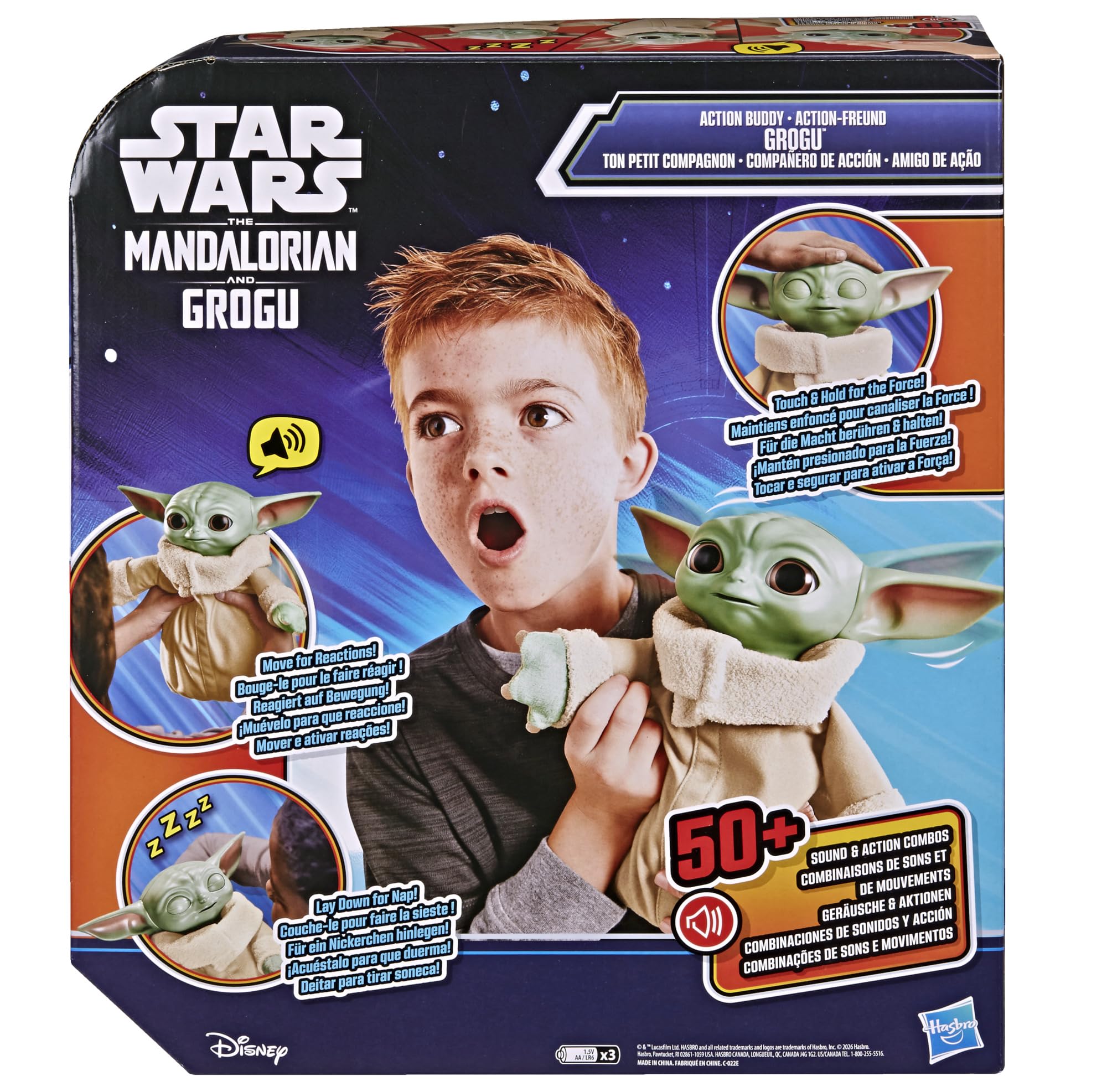 Star Wars Action Buddy Grogu Animatronic Plush Figure - 25-cm | Interactive | 50+ Sounds 8