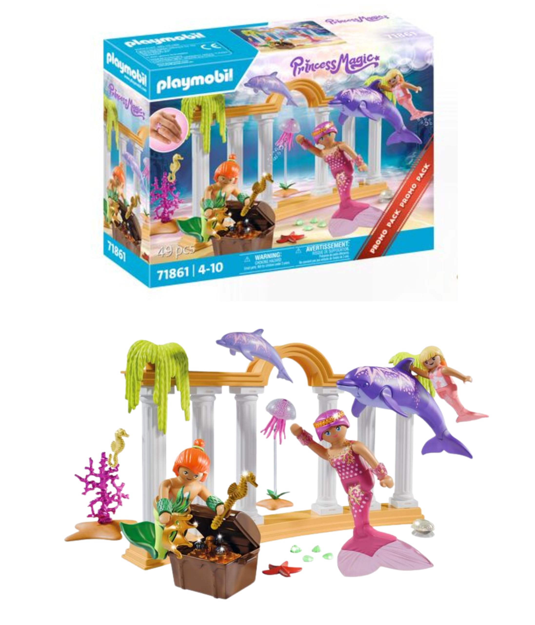 Playmobil Mermaid Treasure with Dolphins Promo Pack | Ages 4+ | Model 71861