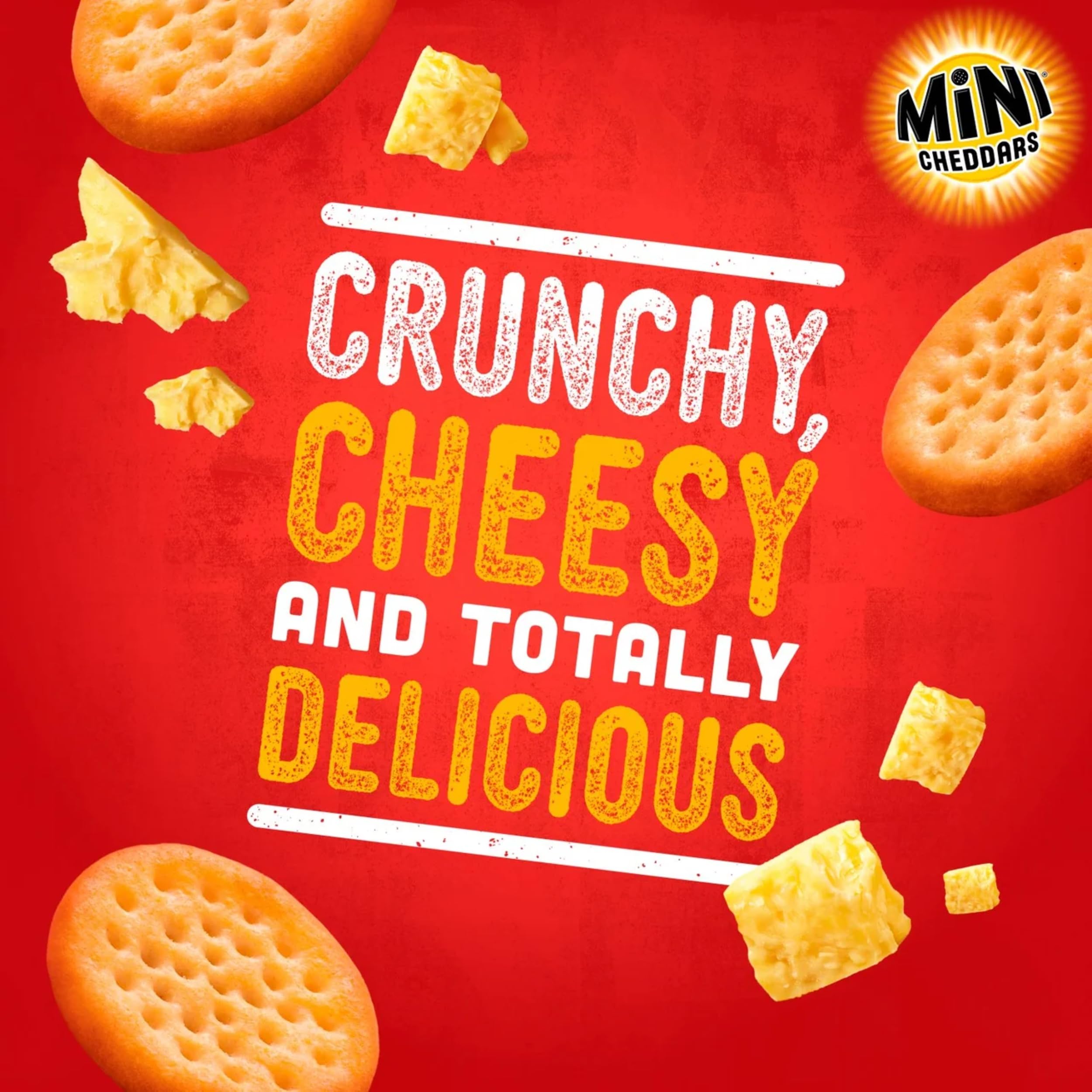 Jacob's Mini Cheddars Red Leicester Flavour Multipack Chips, ofengebackene Käsesnacks, 30 x 45 g 6