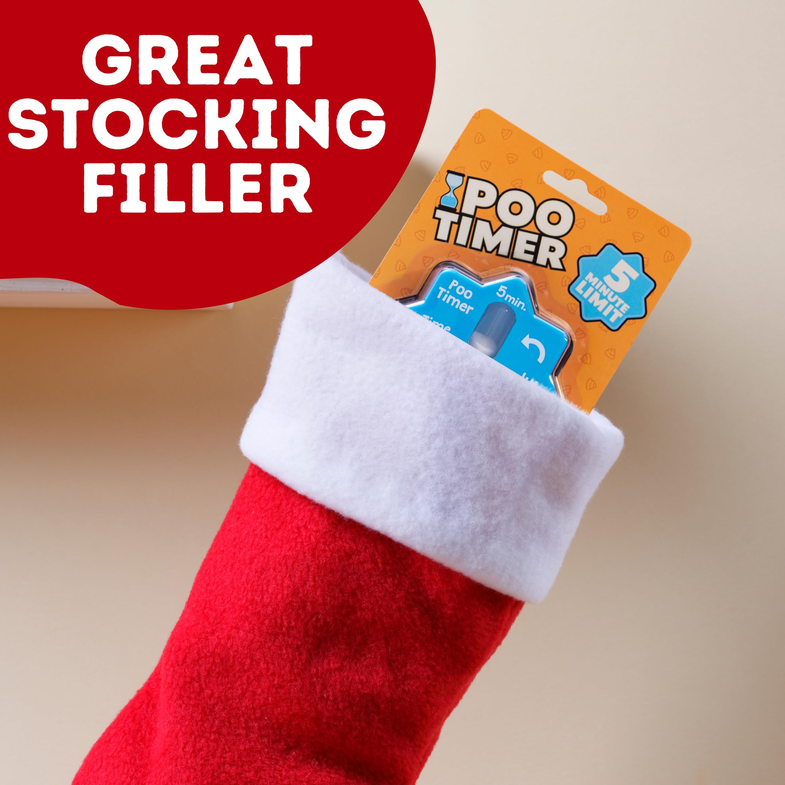Boxer Gifts Poo Timer - Funny Bathroom Timer for Men | Blue Plastic | 5 Minute Duration 4
