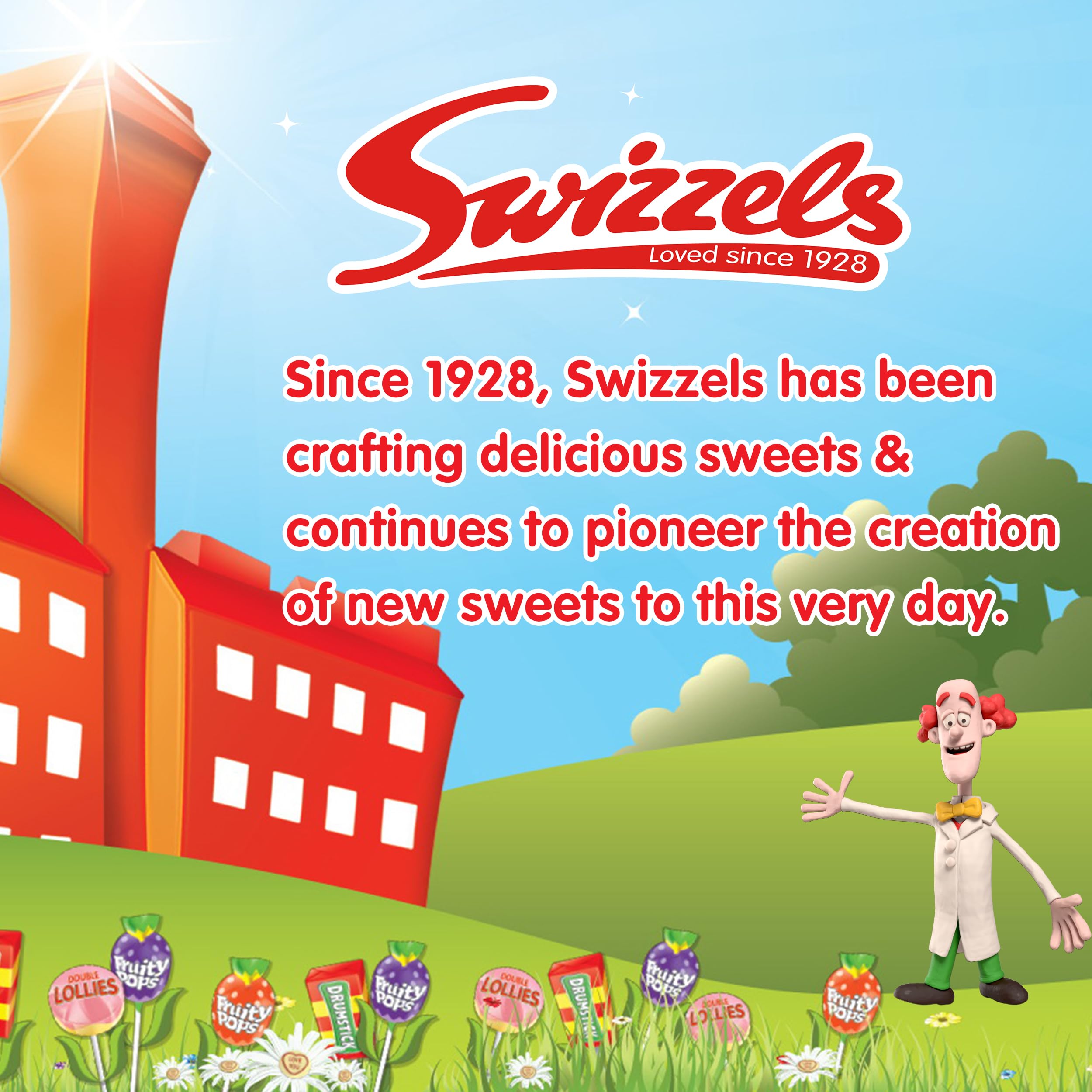 Swizzels Giant Rainbow Drops 8 x 70g Bags, Individually Wrapped Bulk Sweets 3