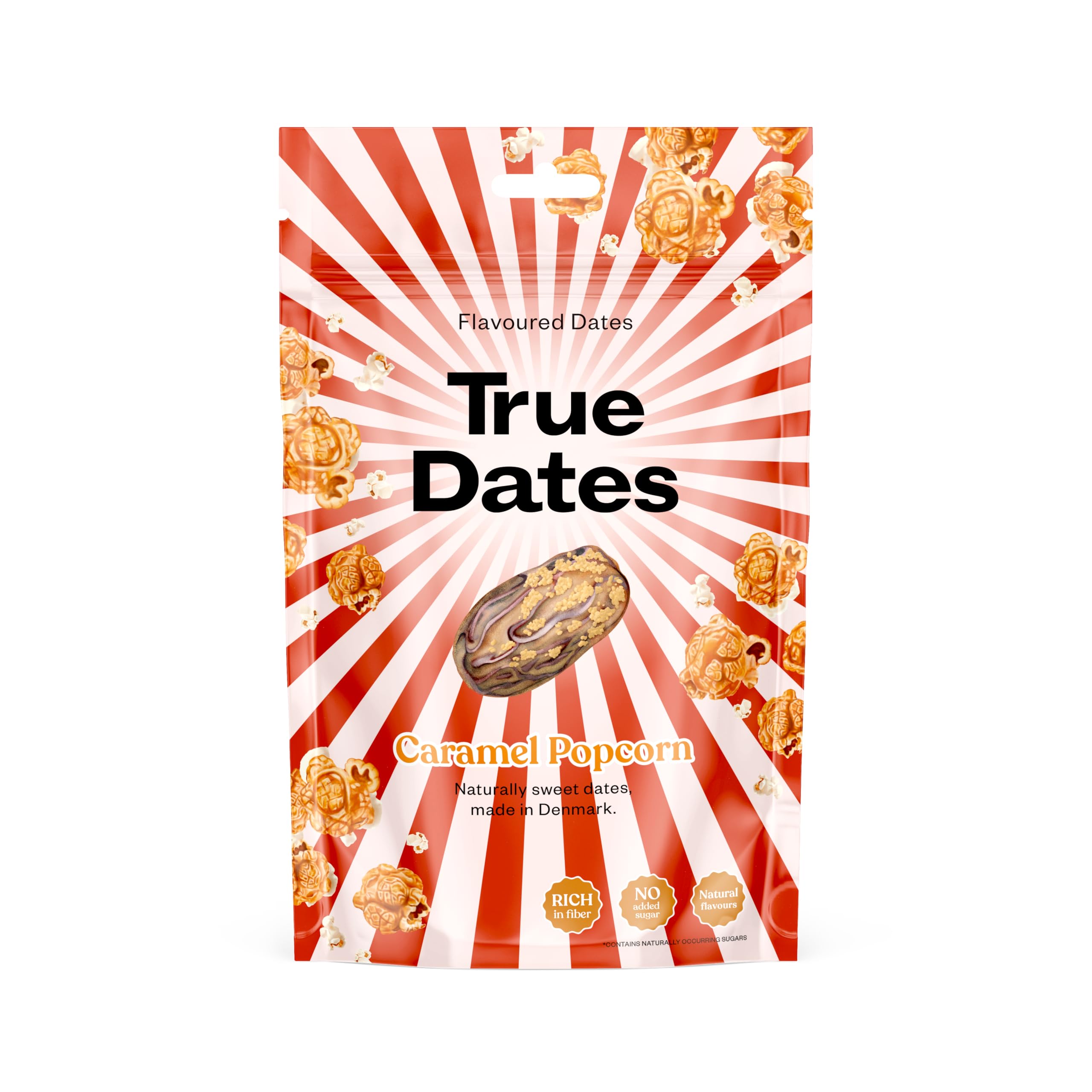 Gum on a mission True Dates - Caramel Popcorn Flavored Dried Dates | 100g