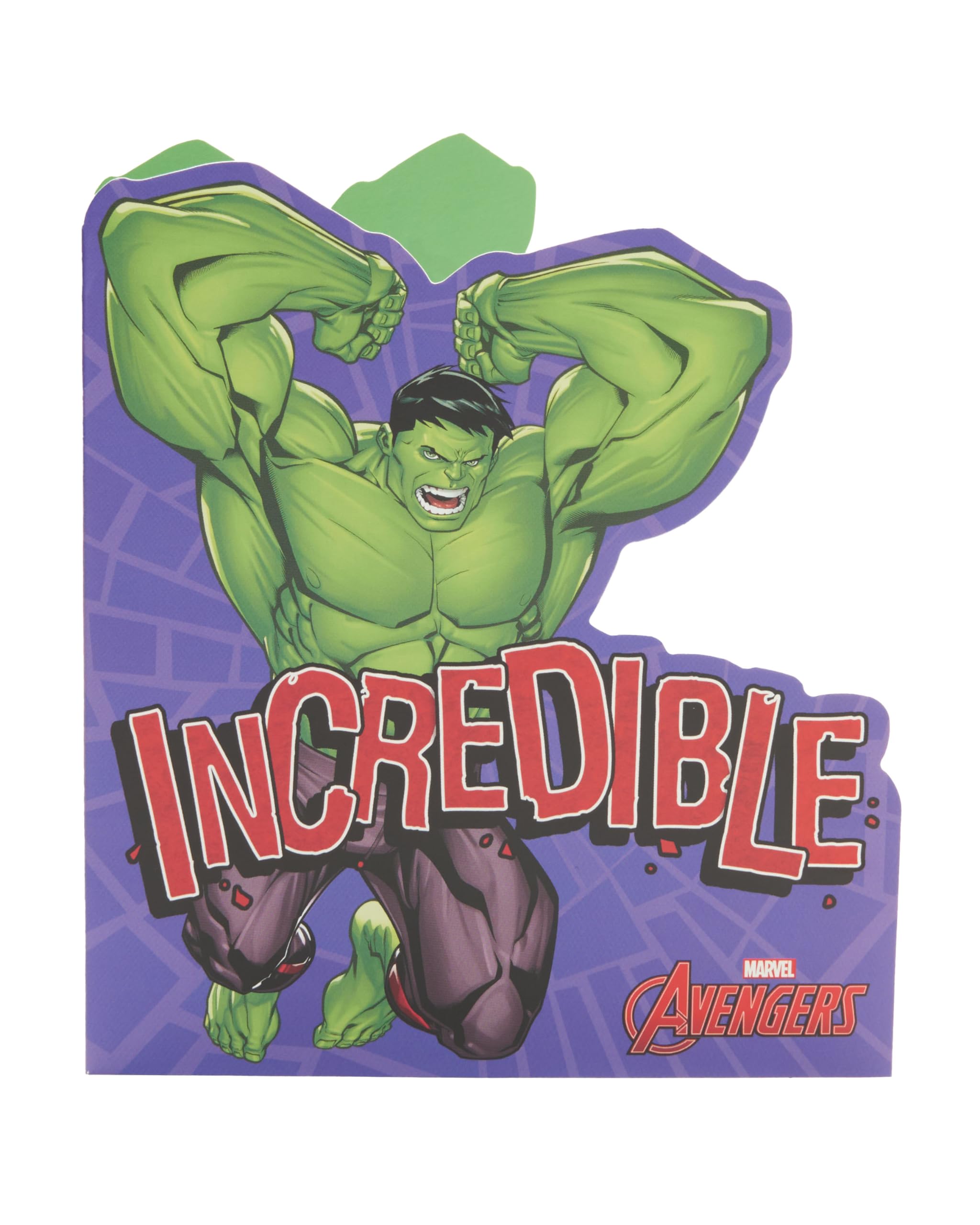 UK Greetings Marvel The Avengers Shaped Hulk Birthday Card for Him/Boy | 165 x 190 mm 5