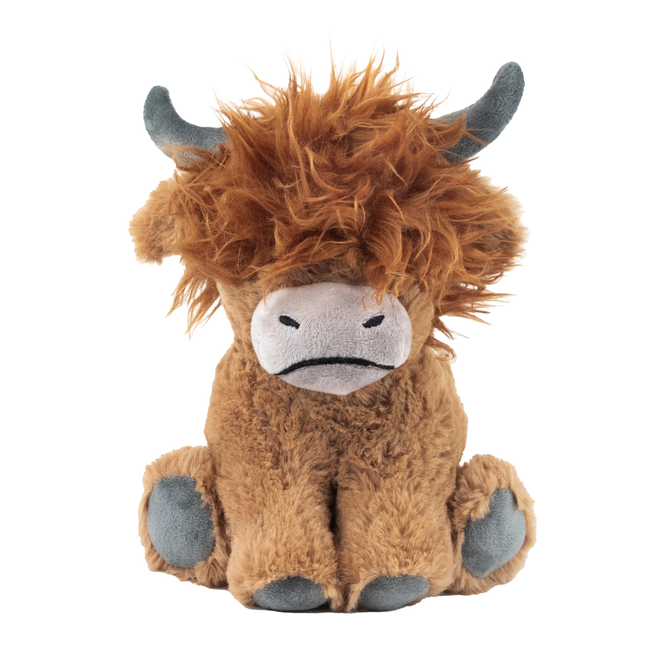 Webbox Hamish the Highland Cow Plush Squeak Toy | Ideal for Small Breeds & Puppies | 130g