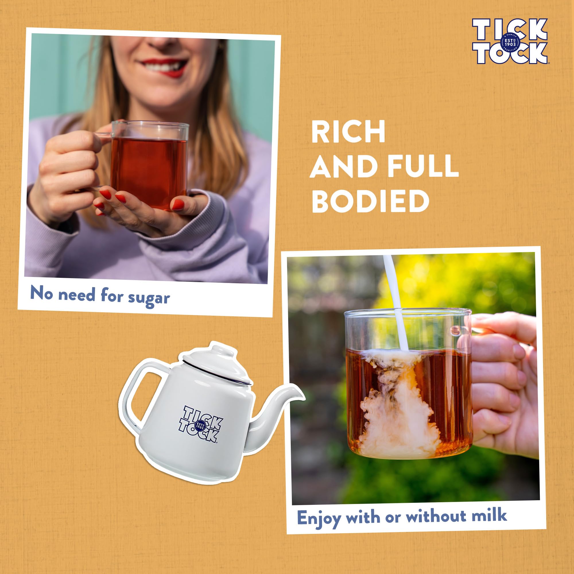 Tick Tock Rooibos Tea - Caffeine-Free, Rich Flavour | 320 Teabags (4 x 80 Count) 3
