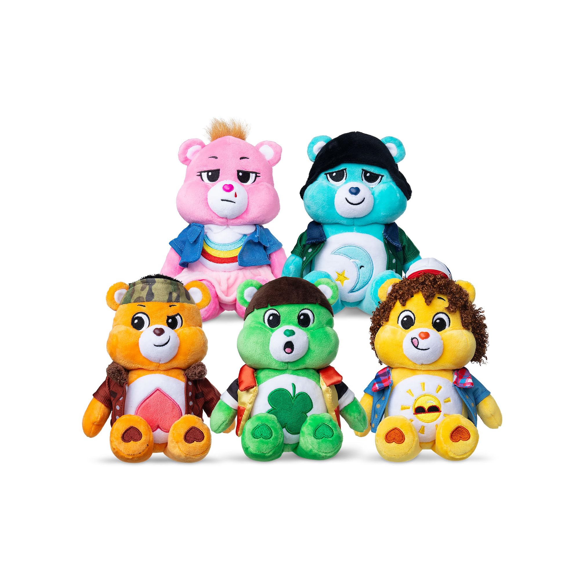 Care Bears Funshine Bear as Dustin Plush Toy - 22 cm Crossover Edition