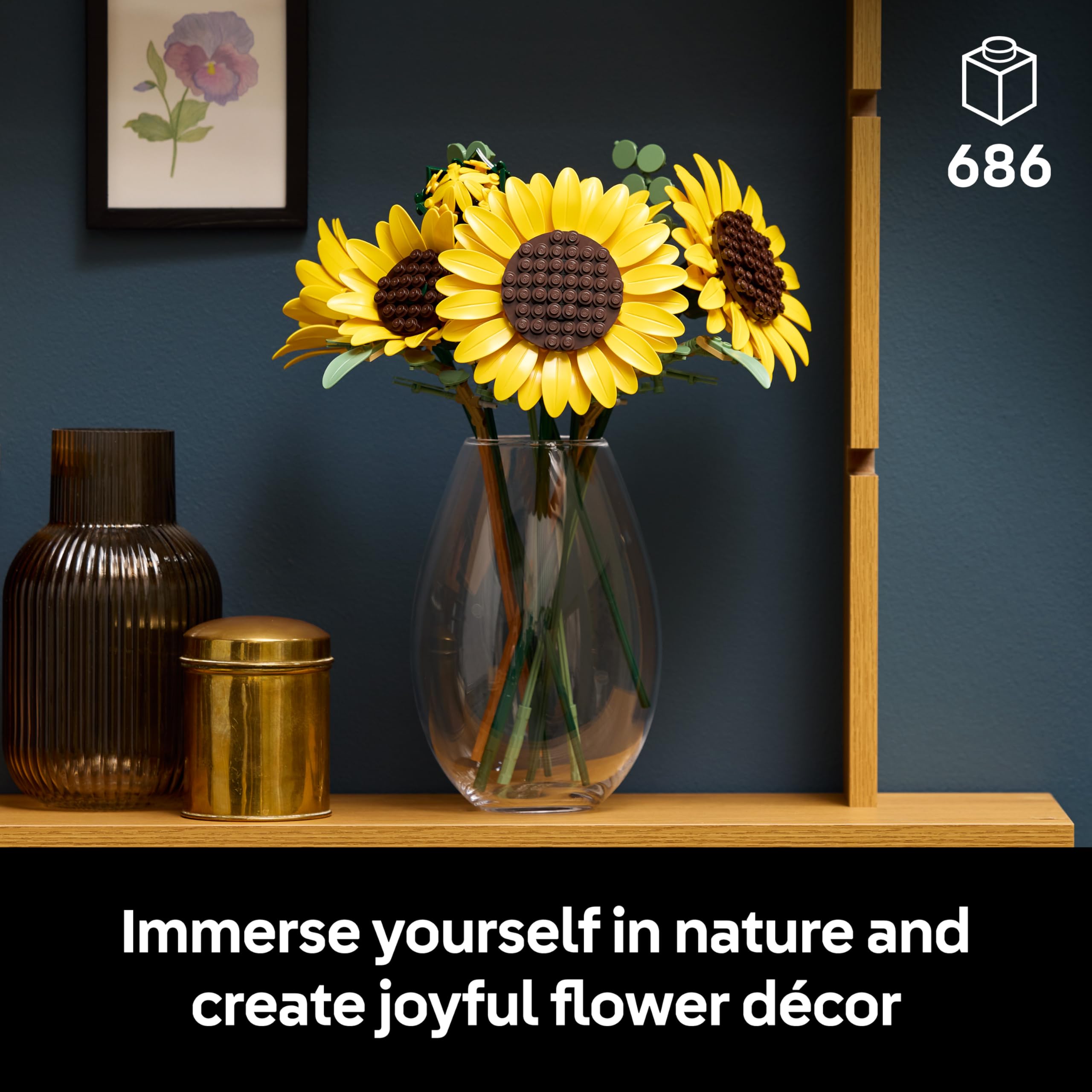 LEGO Botanicals Sunflower Bouquet Building Set 11502 | Adjustable Stems | Ages 18+