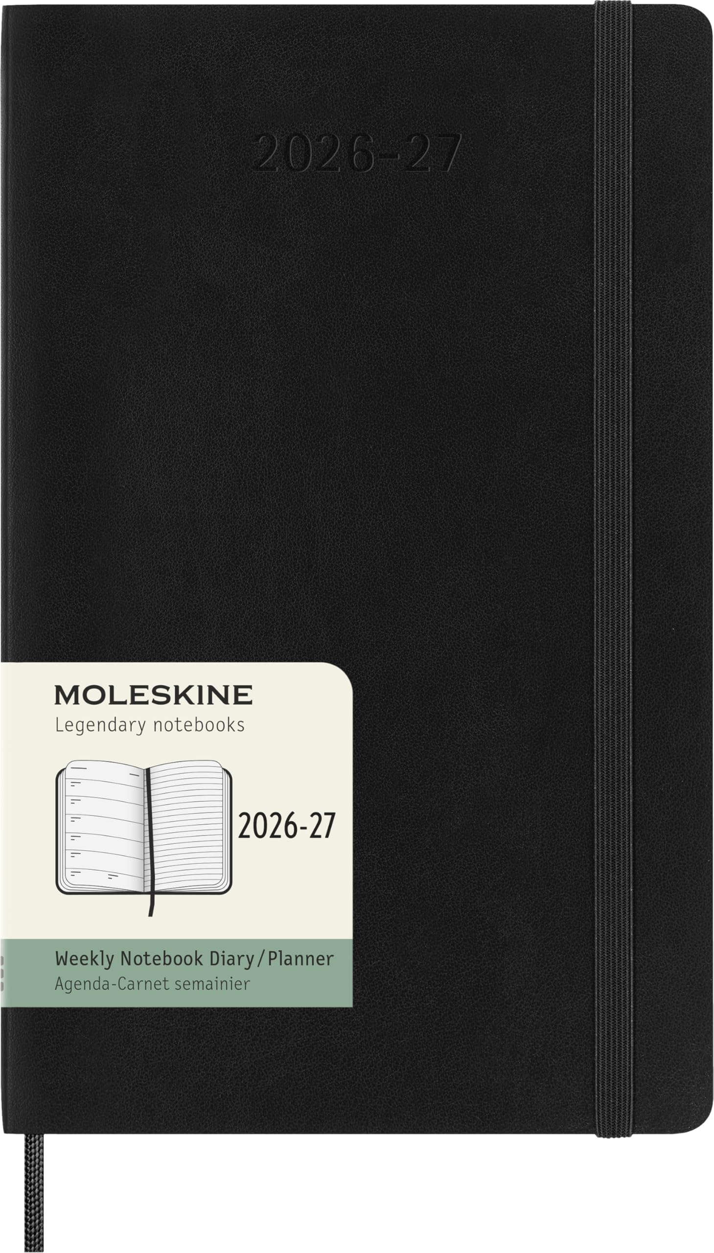 Moleskine 18-Month Weekly Planner 2026-2027 | Soft Cover, Large (13x21) | Black