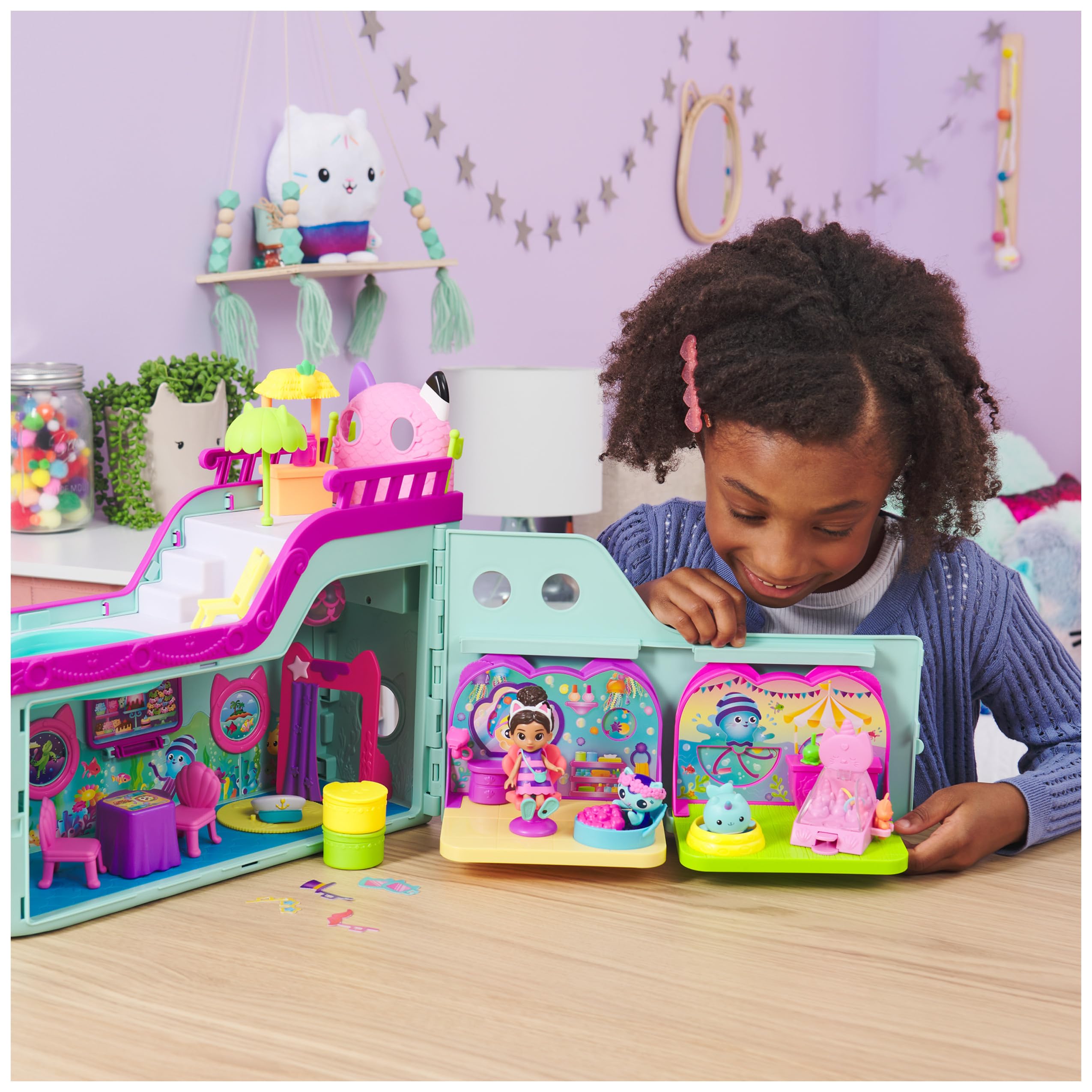 Gabbys Puppenhaus-Katzenfreundeschiff – 18-teiliges Kreuzfahrt-Spielset mit Gabby- und MerCat-Figuren, ab 3 Jahren 10