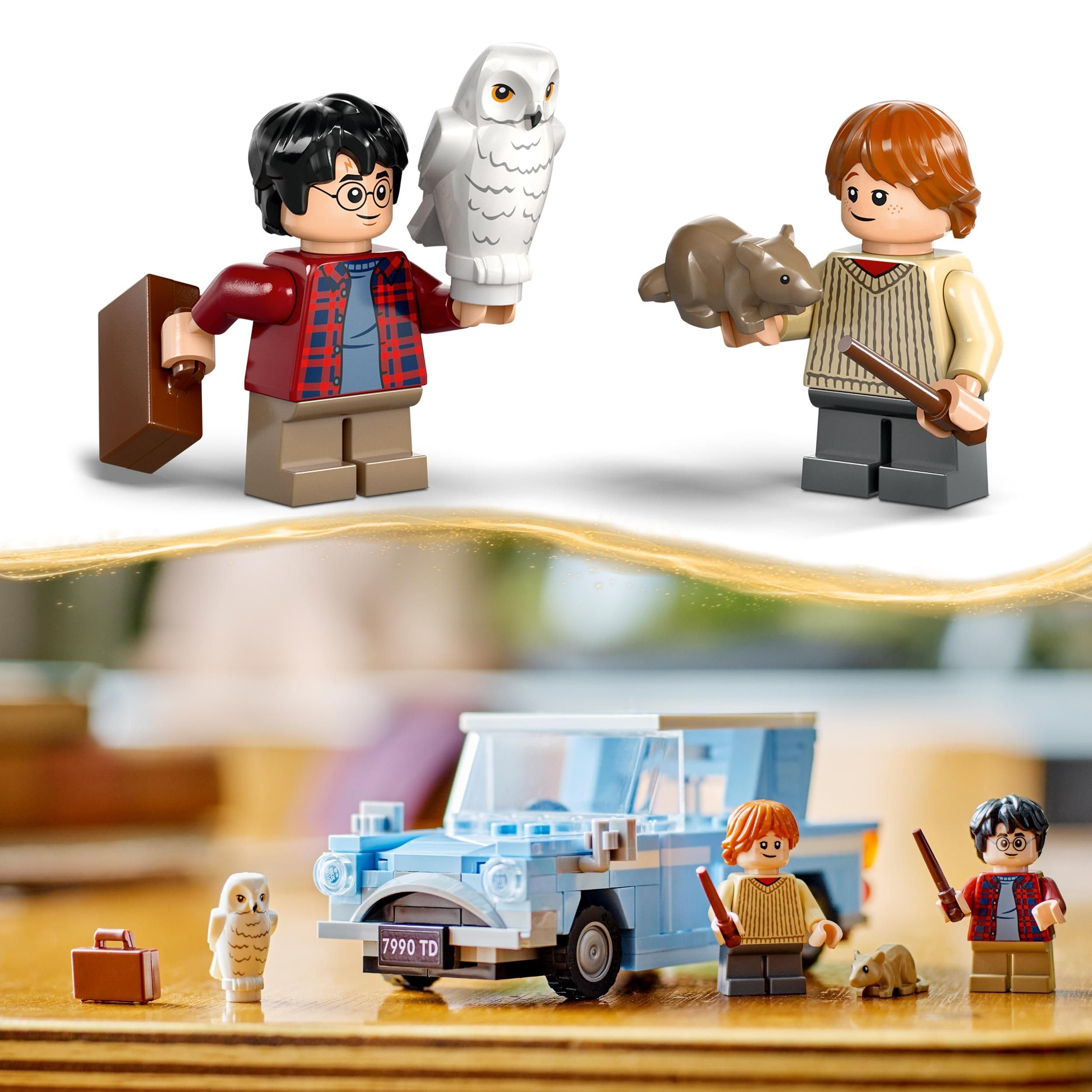 LEGO Harry Potter Flying Ford Anglia Car Toy Set 76424 for Kids Ages 7+ | Includes 4 Characters 4