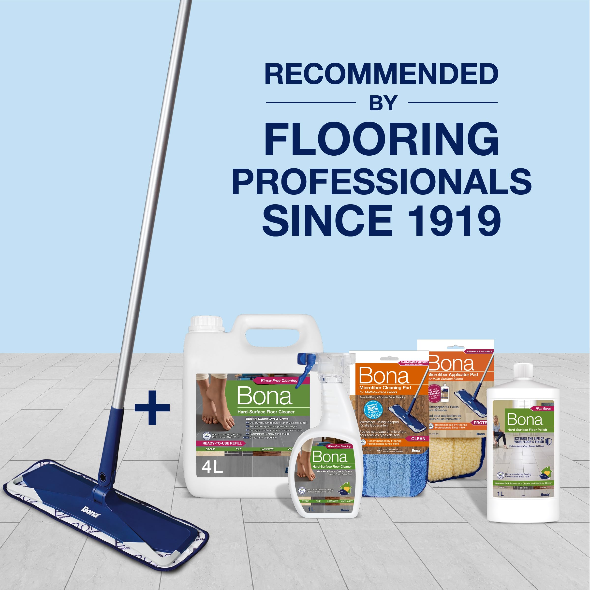 Bona Spray Mop Air Kit for Hard-Surface Floors | Lightweight & Compact | Includes 500ml Cleaner 8
