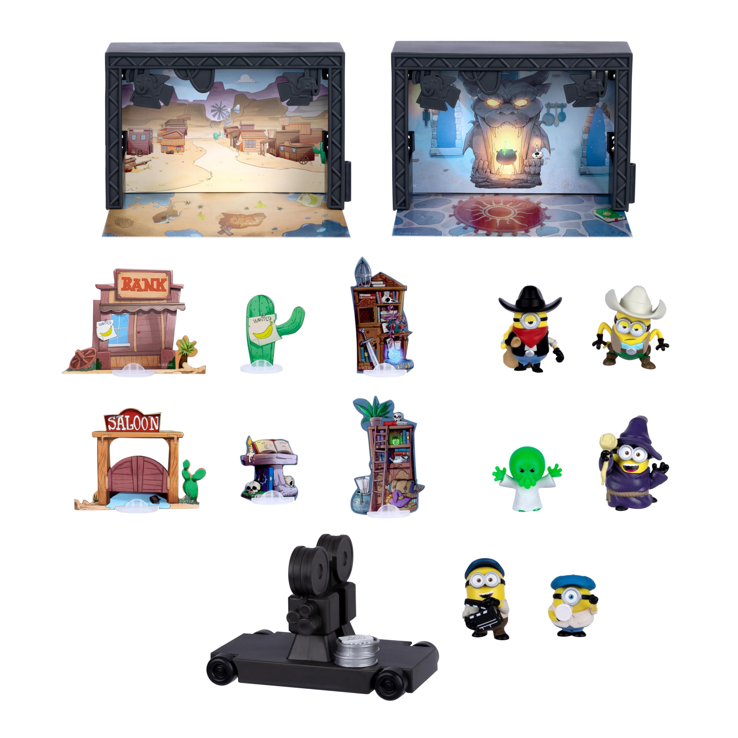 MINIONS Illumination's Monsters Backlot Studio Set with 6 Figures | Ages 4+ | Model 59368 3