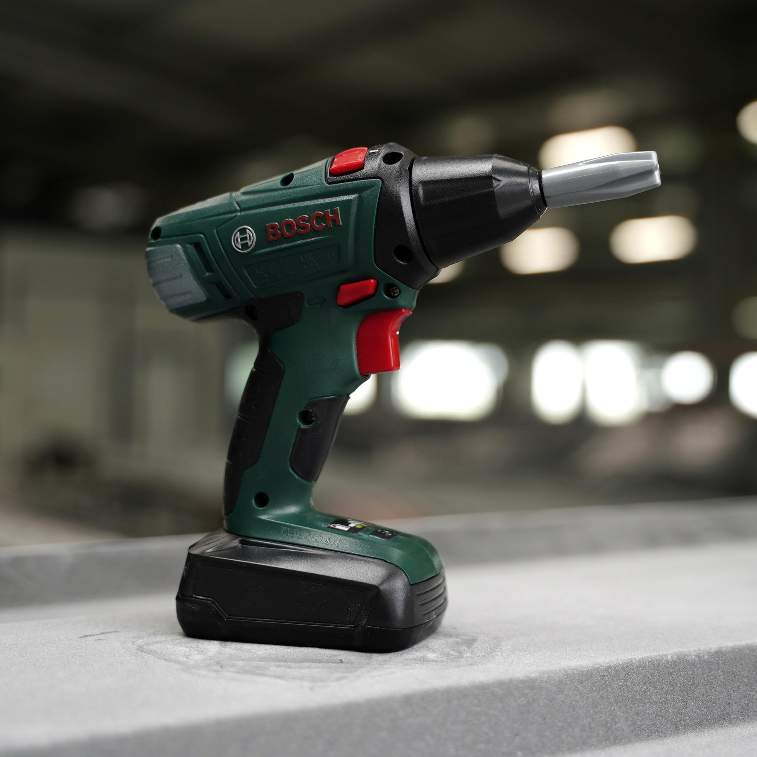 Theo Klein Bosch Cordless Screwdriver - Battery Powered Drill with Light & Sound | Ages 3+ | 20 cm 6