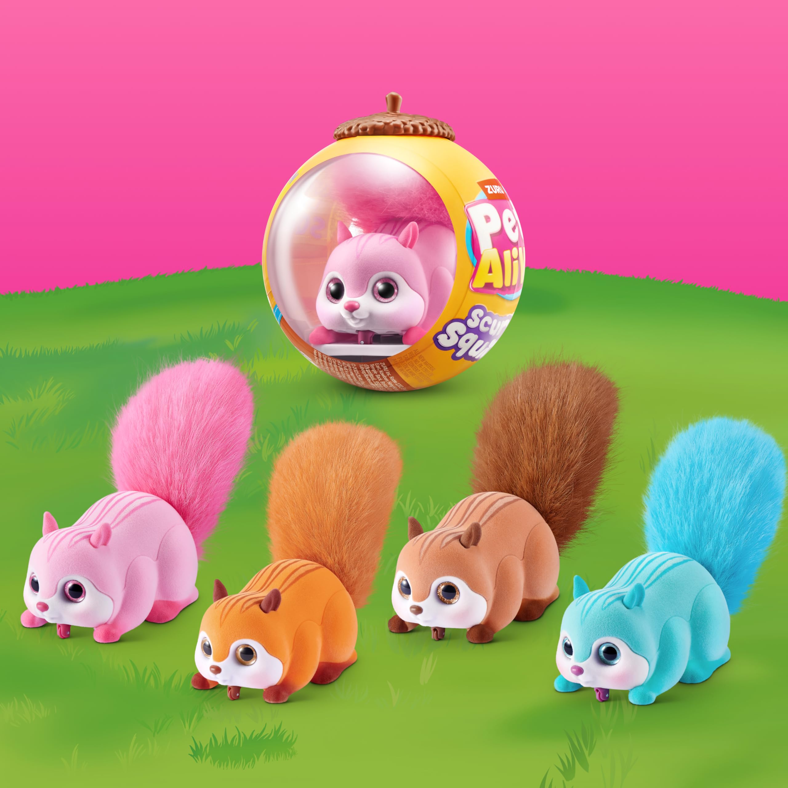 Pets Alive Scurry'n Squirrel - Interactive Robotic Pet Toy | Ages 2+ | Pink 4