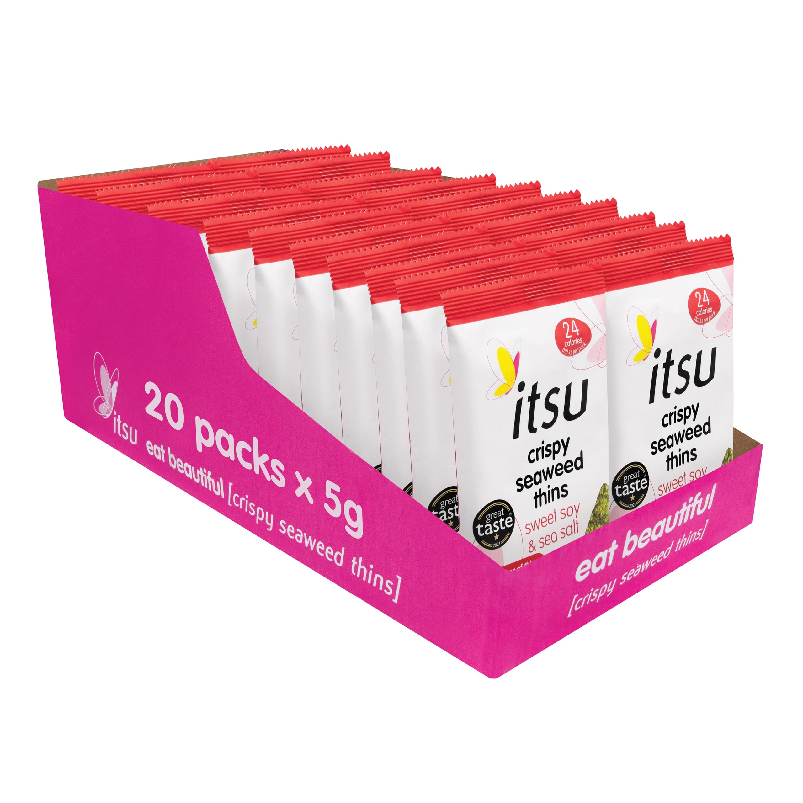 Itsu - Seaweed Thins Sweet Soy &amp; Sea Salt 5g 20er-Pack