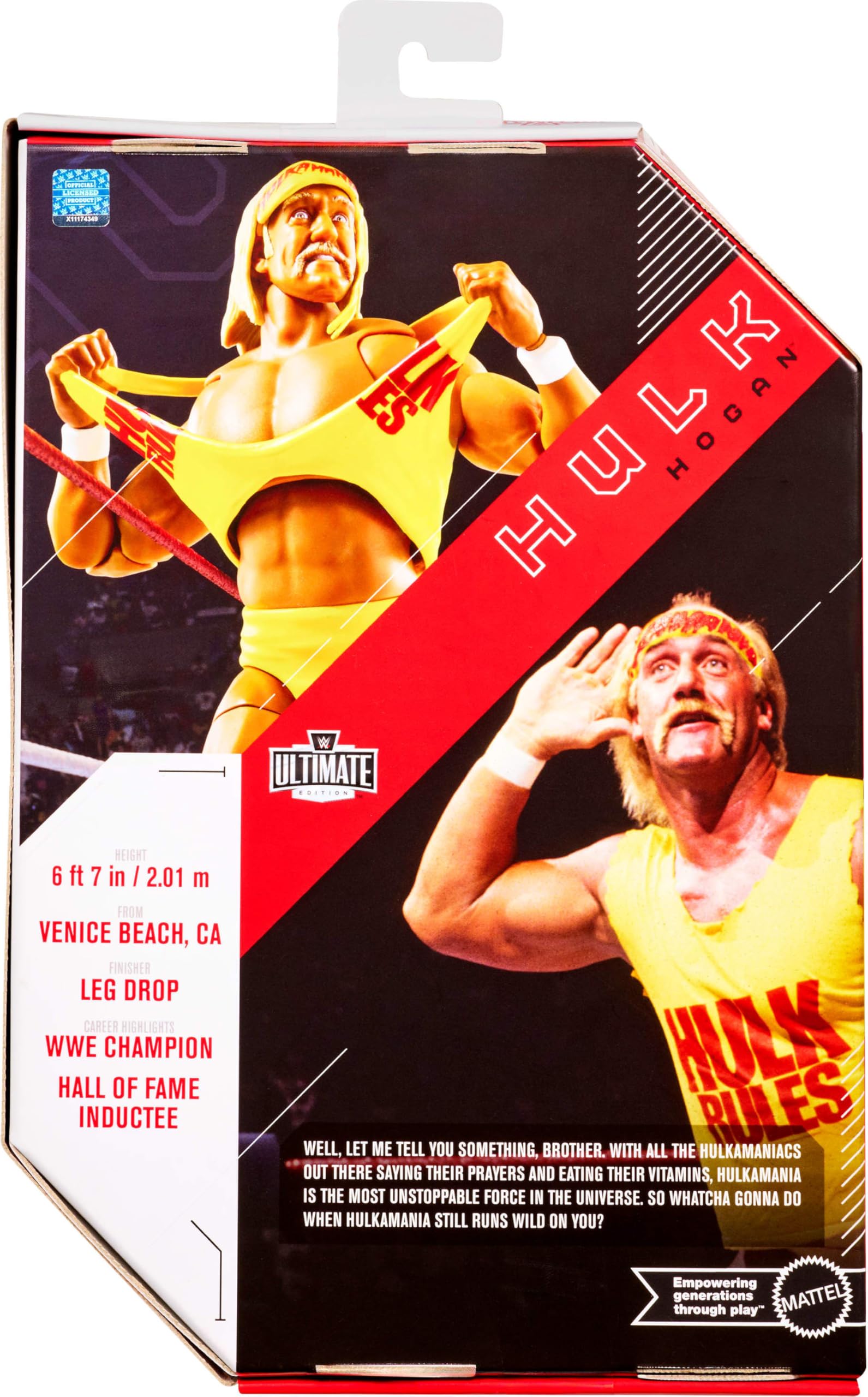 Mattel WWE Ultimate Edition Action Figure & Accessories Set - Hulk Hogan | 6-Inch Scale 6