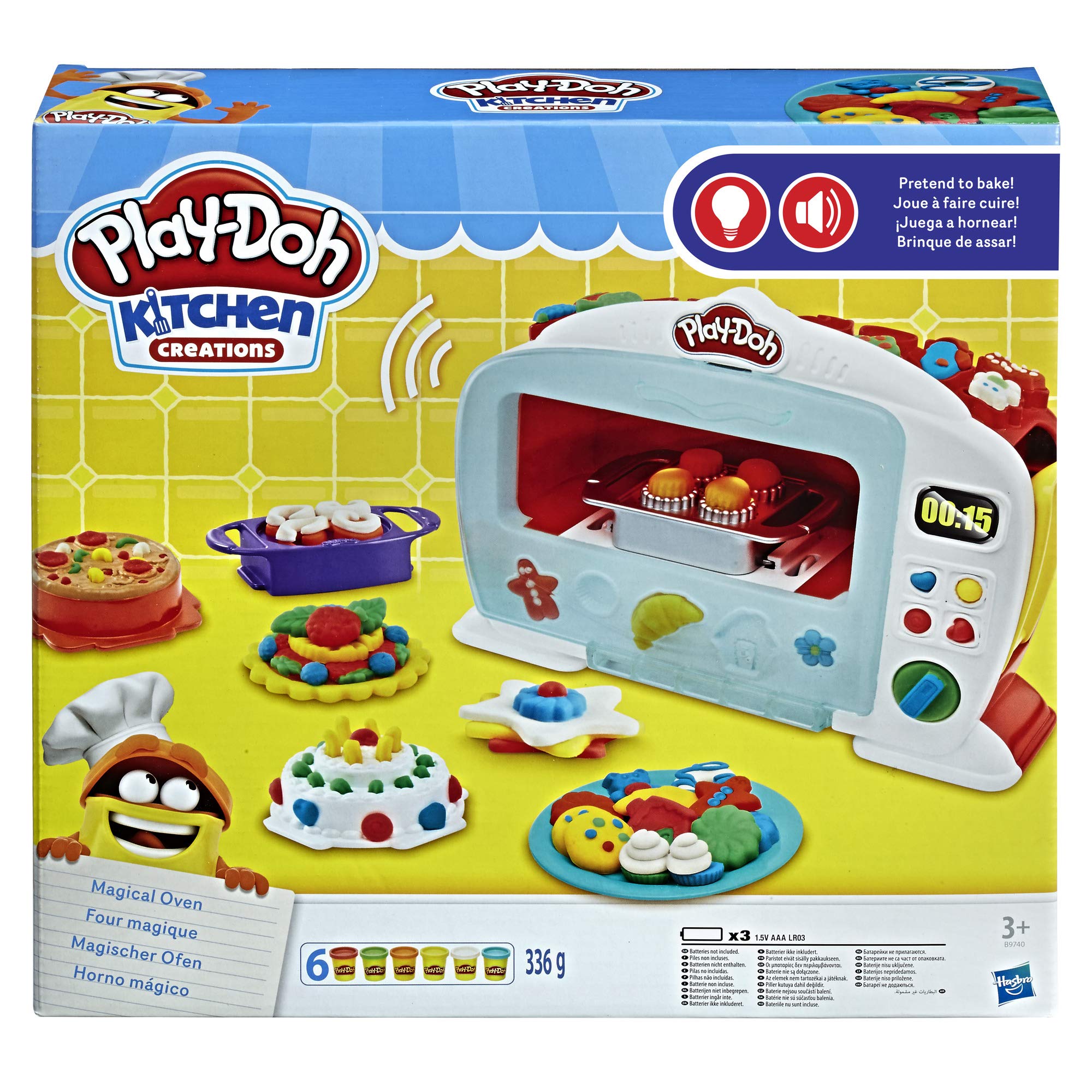 Play-Doh Kitchen Creations Magischer Ofen-Spielset – Lichter und Geräusche für Kinder ab 3 Jahren 5