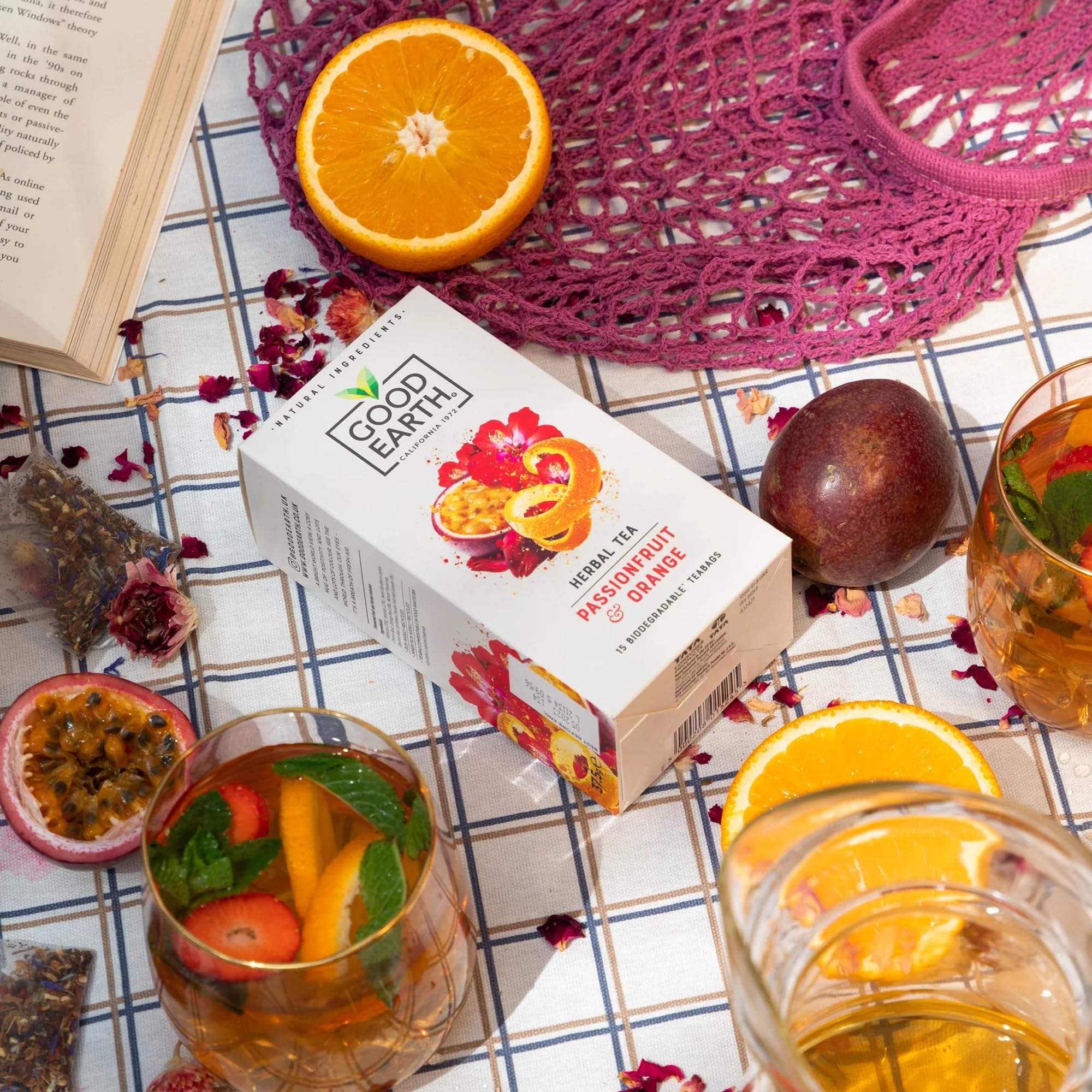 Good Earth Tea Co. – Passionsfrucht- und Orangen-Teebeutel 6