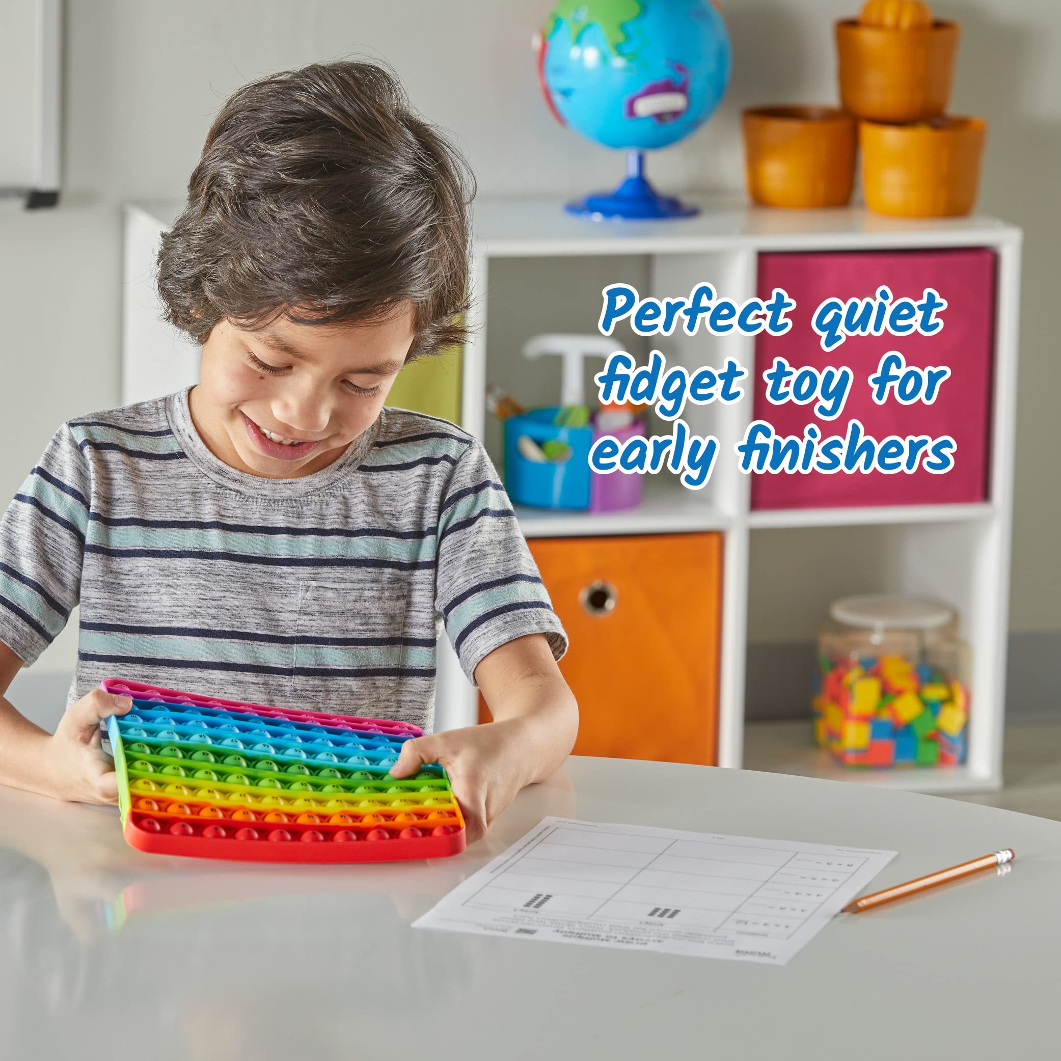hand2mind Learning Resources Hundred Board Sensory Bubble Popper | Silicone Fidget Toy for Math & Focus 6