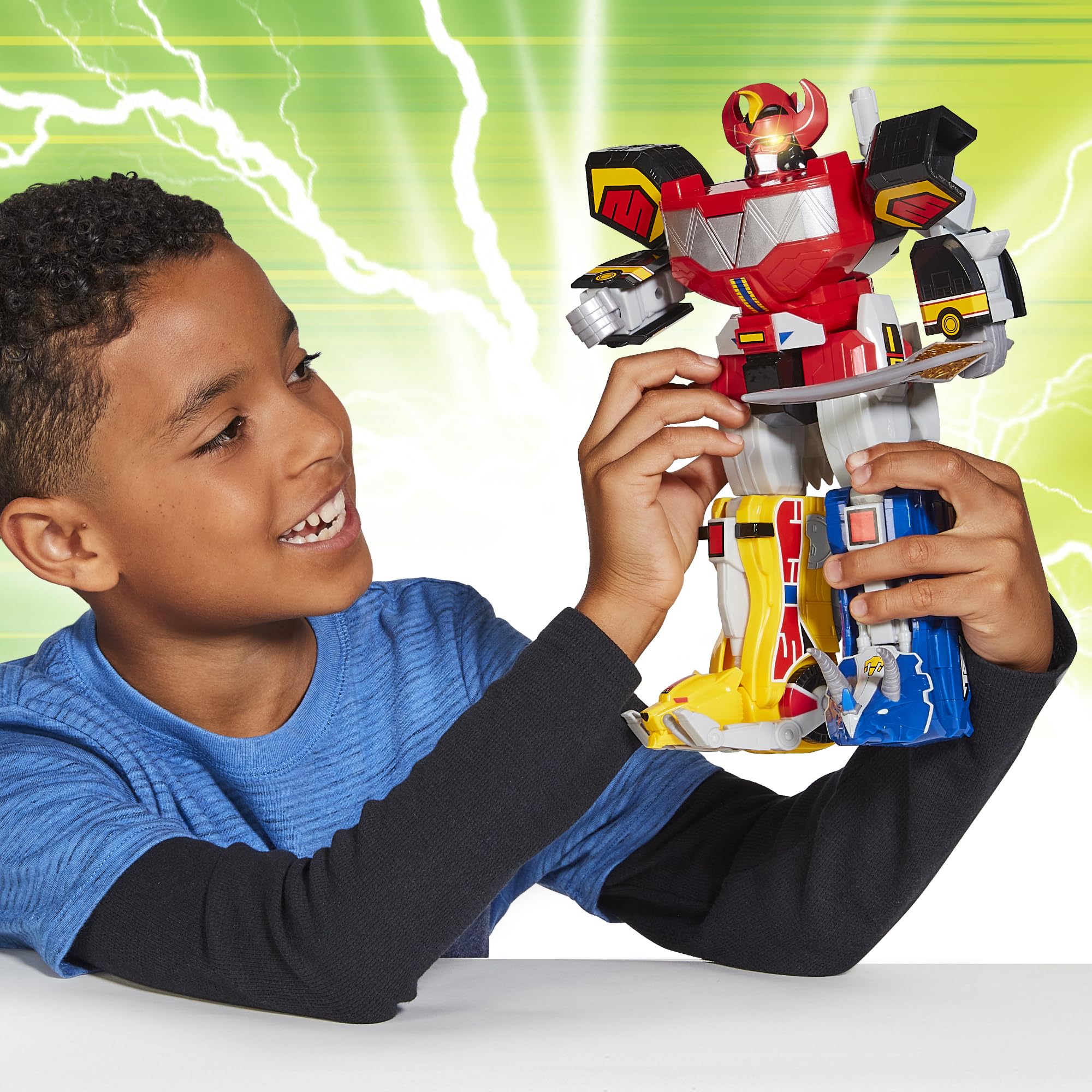 Power Rangers Mighty Morphin Ultimate Megazord Electronic Figure - Light-Up, Sound & Sword, Ages 4+ 3