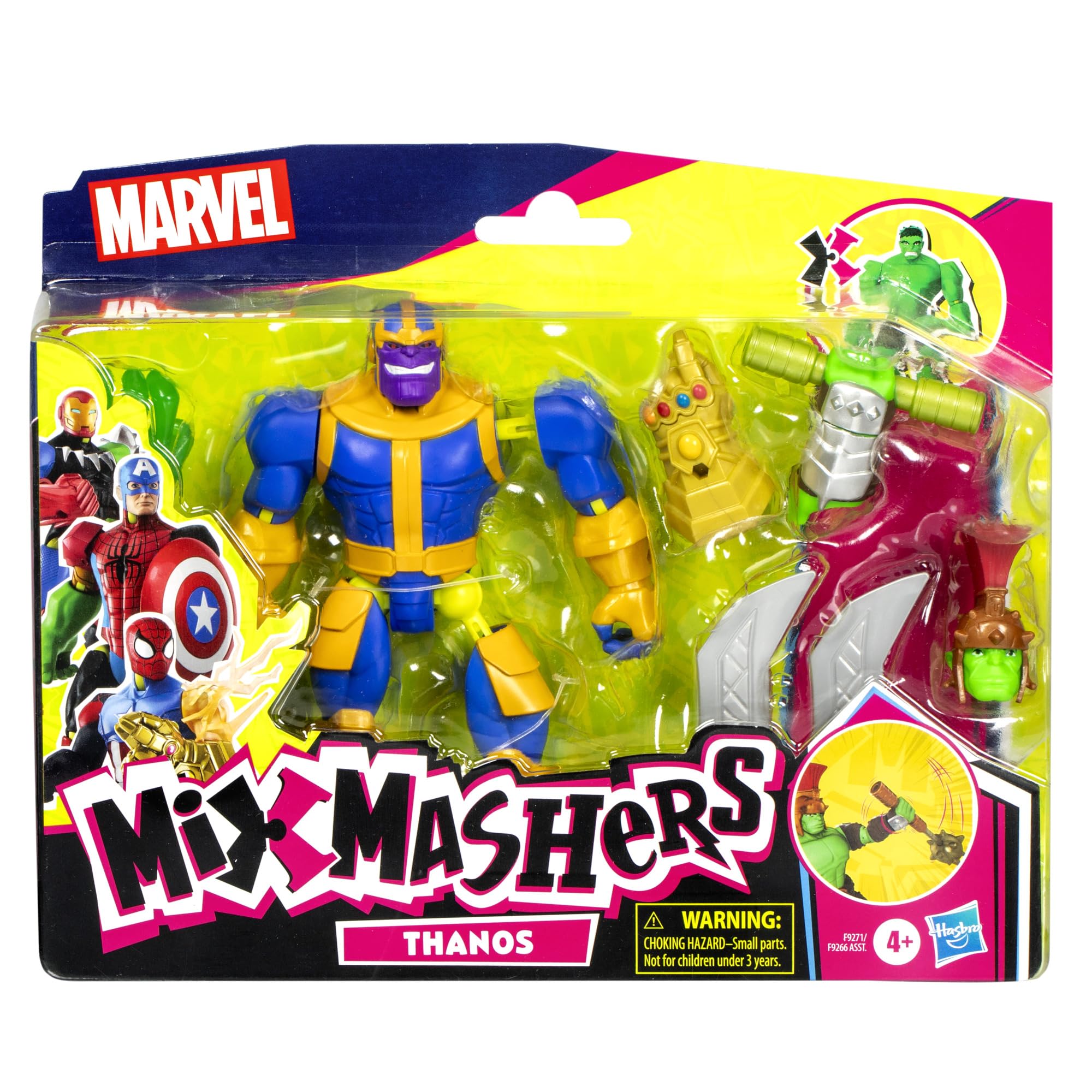 Marvel MixMashers Thanos Deluxe Action Figure - Interchangeable Parts | 9 Points of Articulation