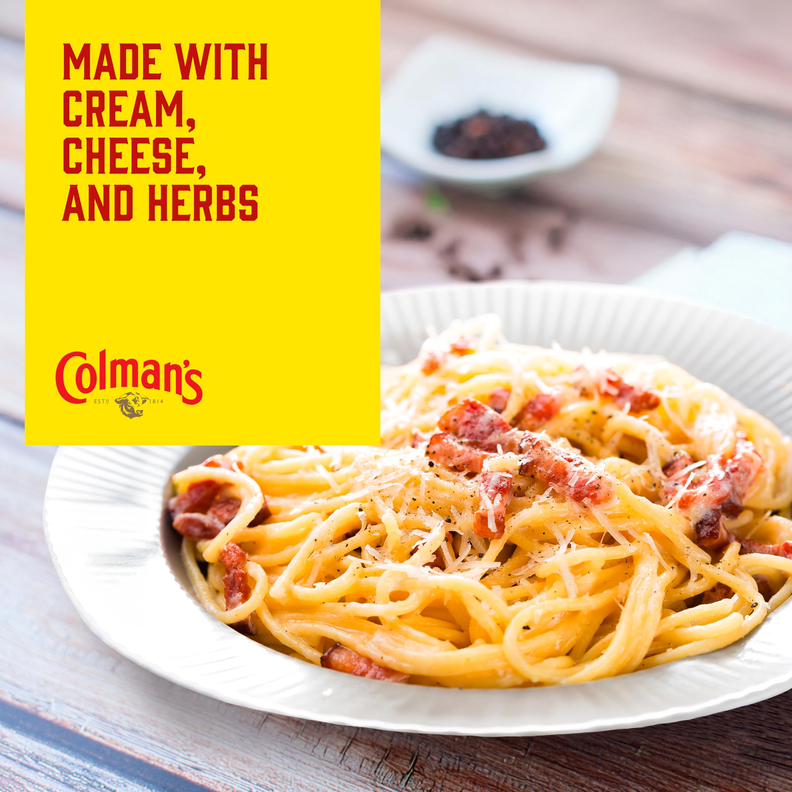 Colman's Midweek Meals Spaghetti Carbonara Meal Maker Mix | 4 Servings | 38g Pack 6