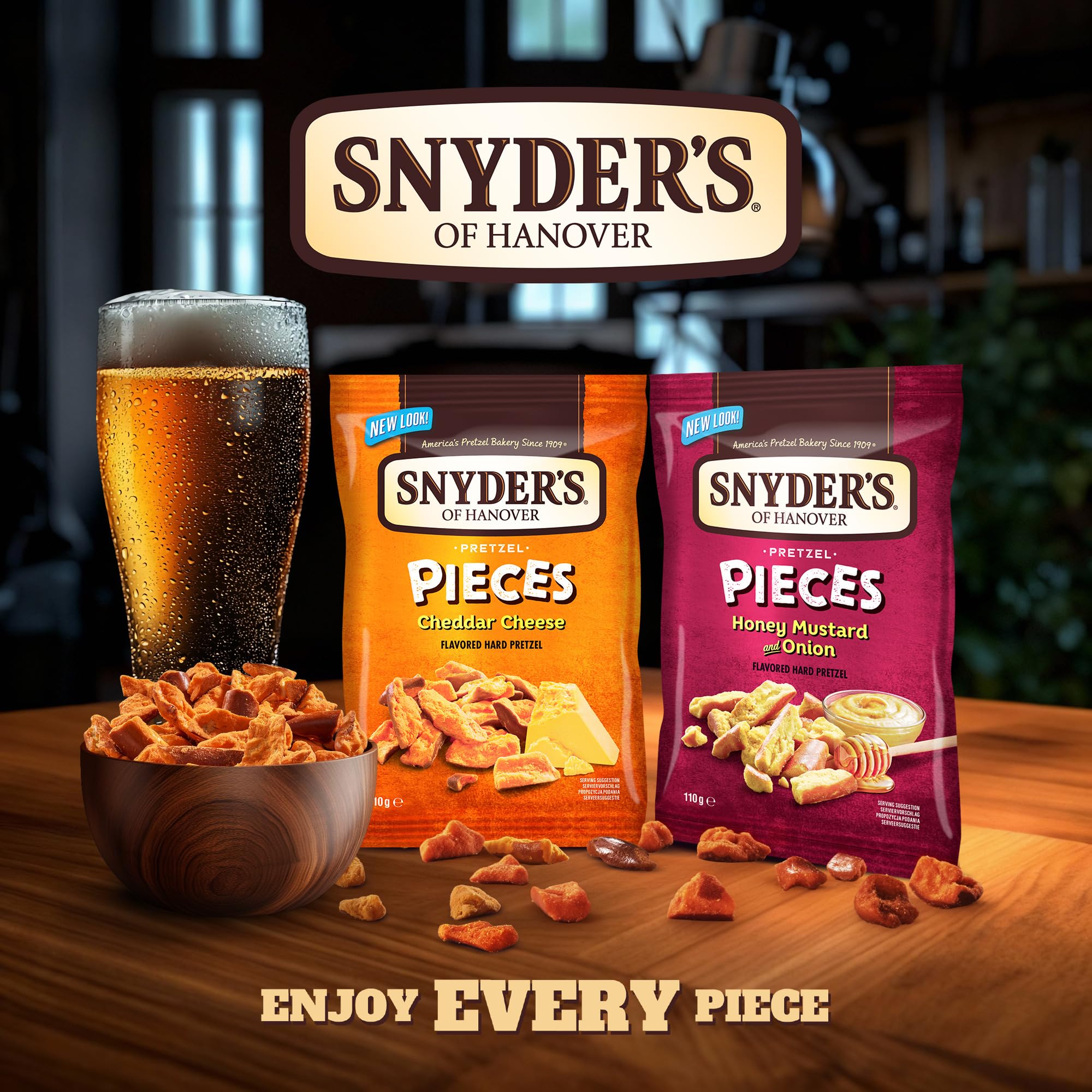 Snyder's of Hanover Pretzel Pieces Cheddar Cheese Snack | 10 x 110g Multipack 3