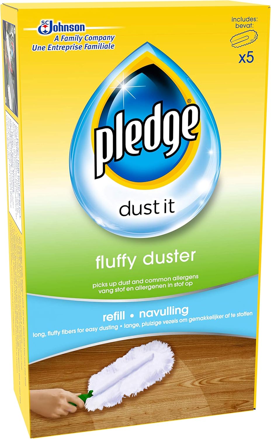 Pledge – Flauschige Staubwedel-Nachfüllpackungen für effektives Staubwischen, 20er-Pack (4 x 5)