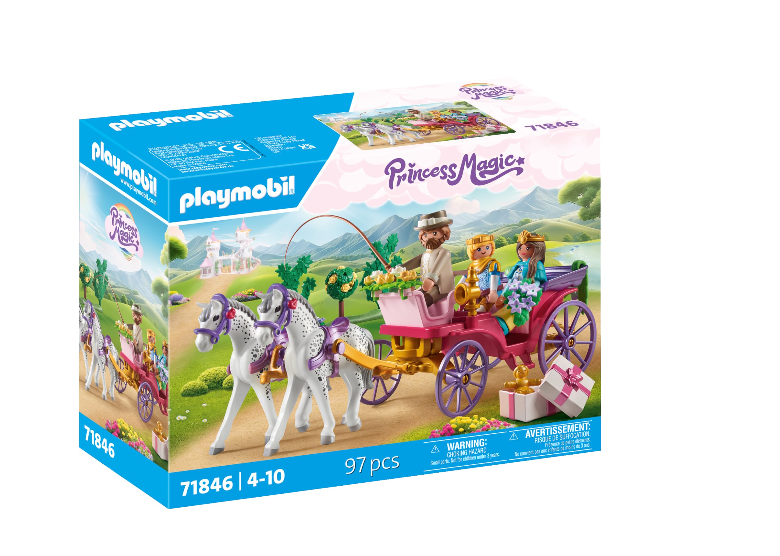 Playmobil Royal Carriage Ride with Princess and Prince Playset | Unisex Children | Ages 3+ 1
