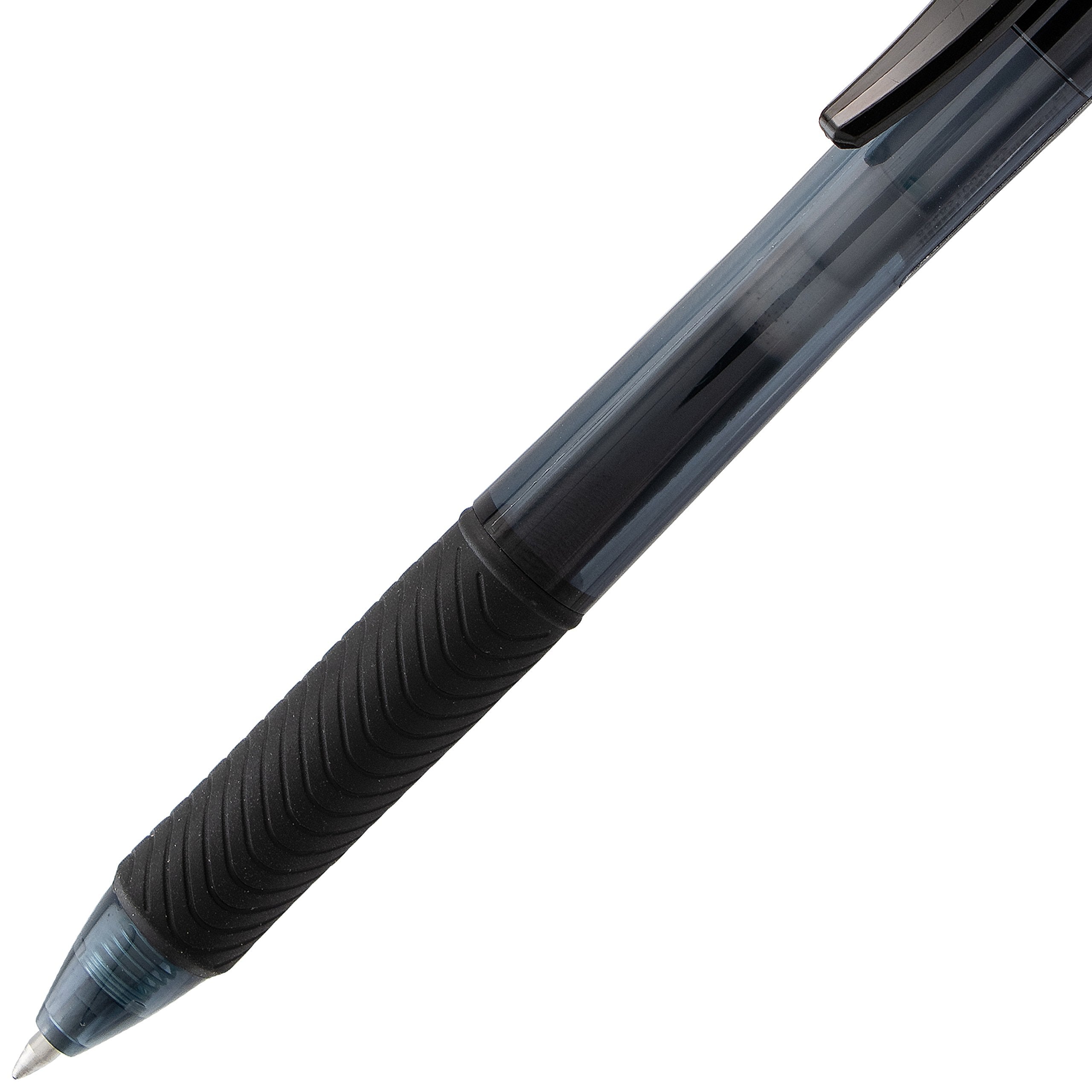 Pentel EnerGel-X Retractable Gel Ink Rollerball Pen - 0.7mm Fine/Medium Tip, Black Ink, Pack of 12 5