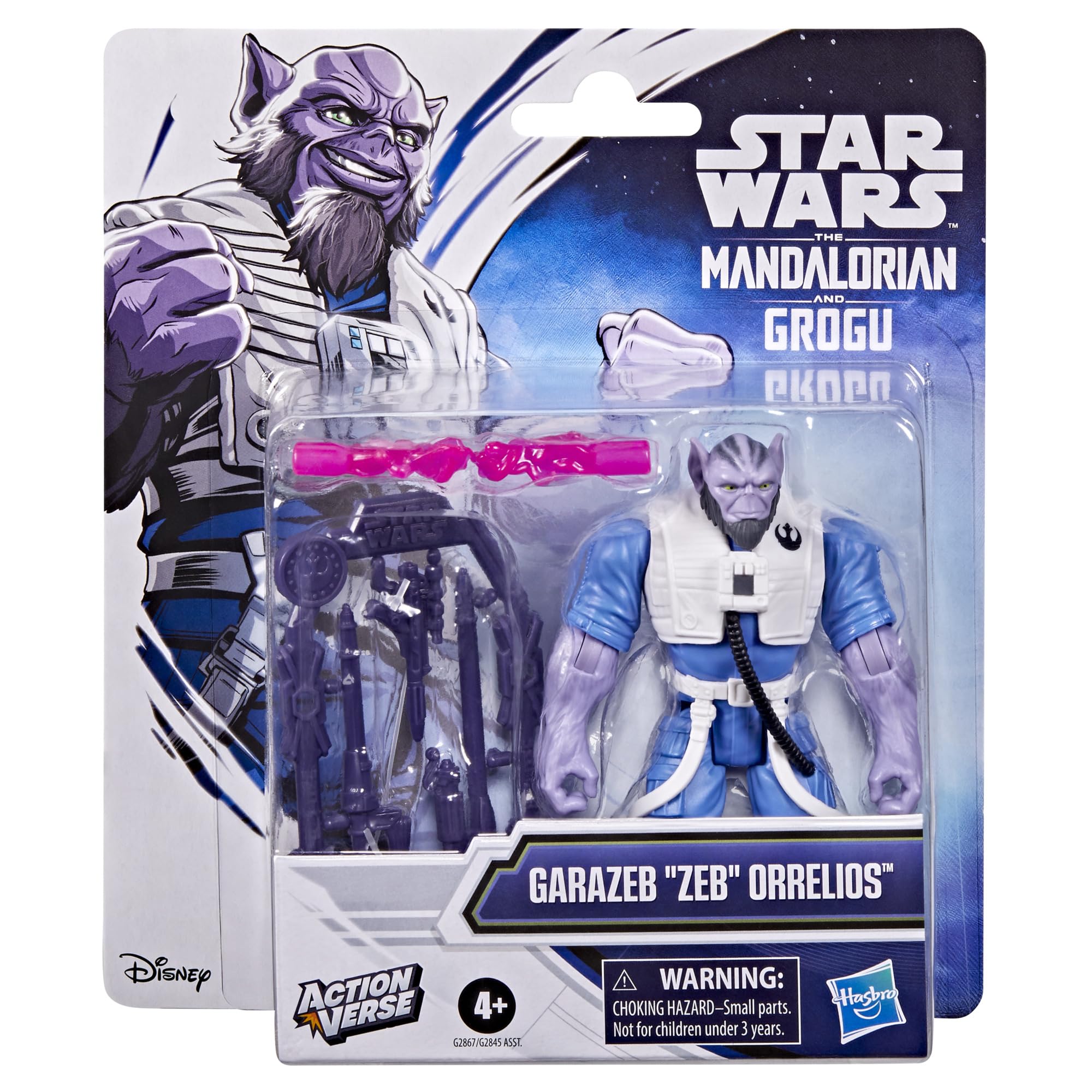 Star Wars Zeb Orrelios Action Figure - 11-cm Scale, Poseable, 4 Accessories | G2867
