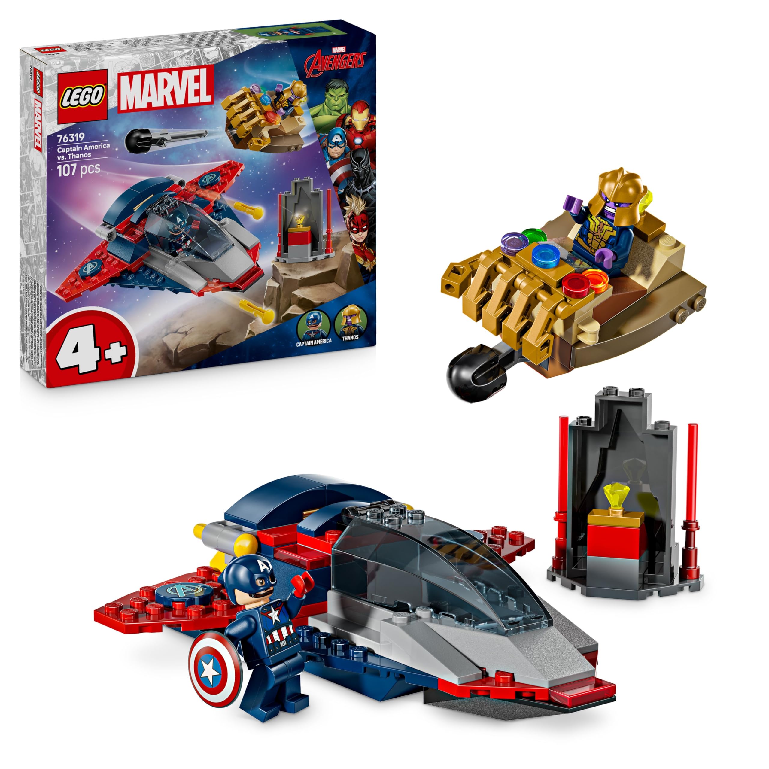 LEGO Marvel Captain America vs. Thanos Building Set 76319 for Ages 4+