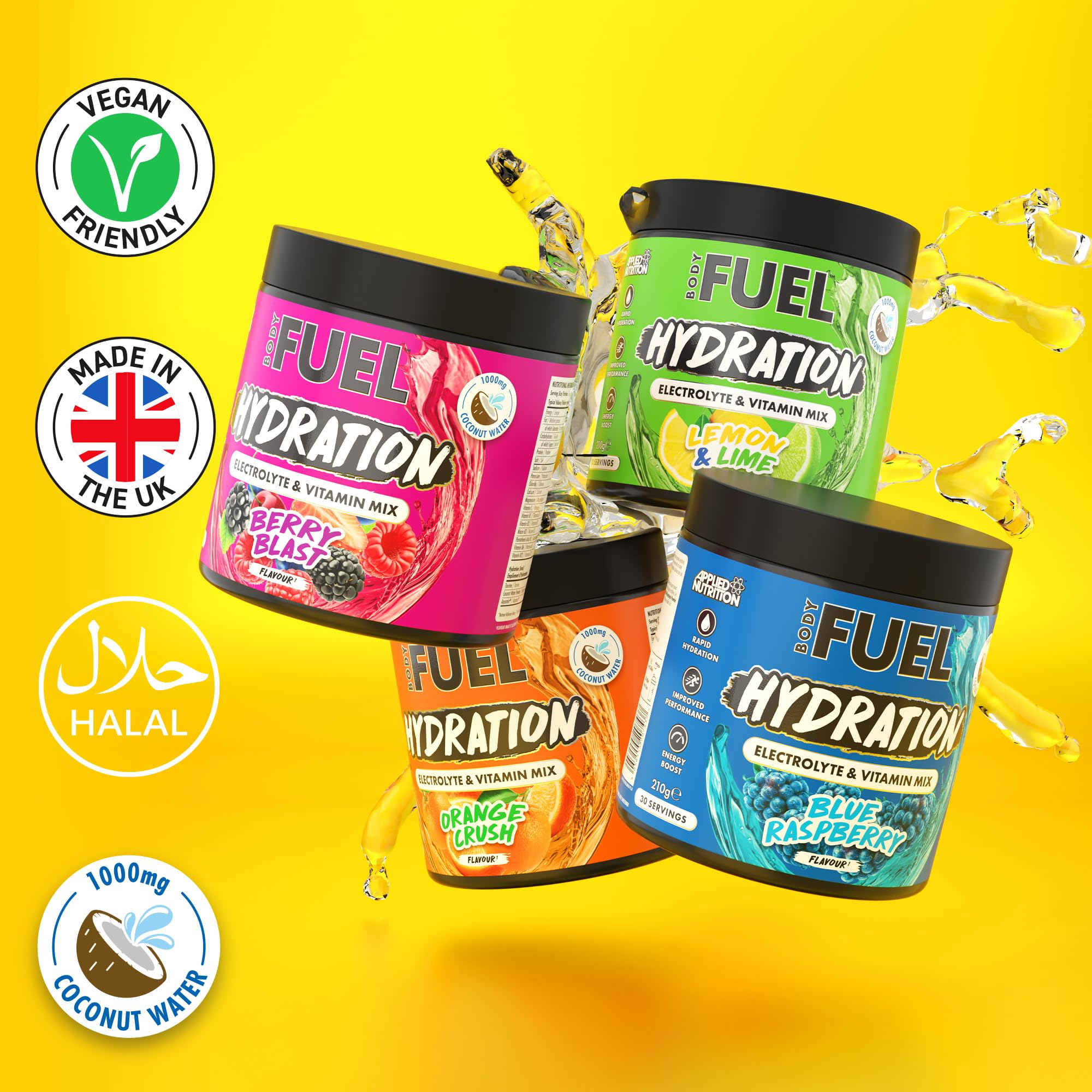 Applied Nutrition BodyFuel Hydration Electrolyte & Vitamin Powder - 30 Servings | Vegan & Halal 3