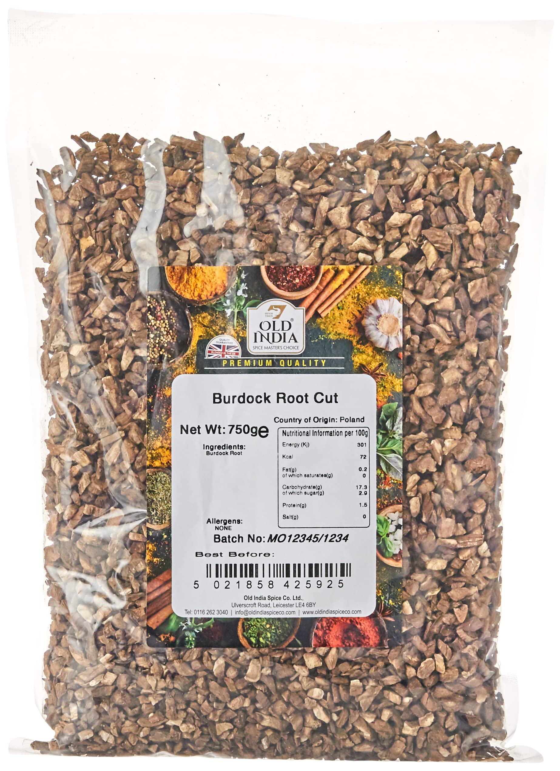 Old India Burdock Root Powder | 100% Natural, Additive & GMO Free | 750g Bag