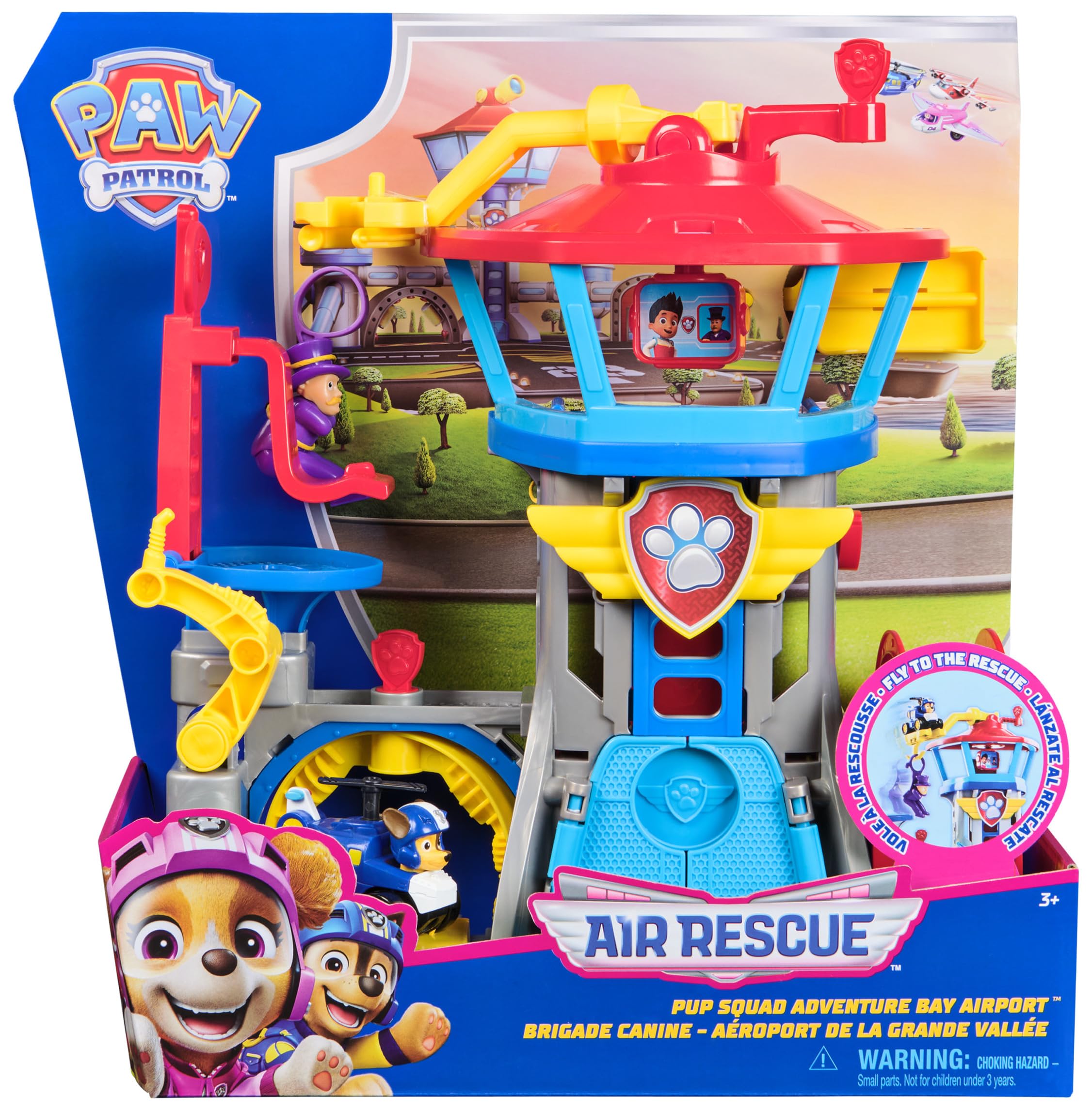 Paw Patrol Air Rescue Pup Squad Adventure Bay Airport Playset with Chase | Over 30cm Tall 9