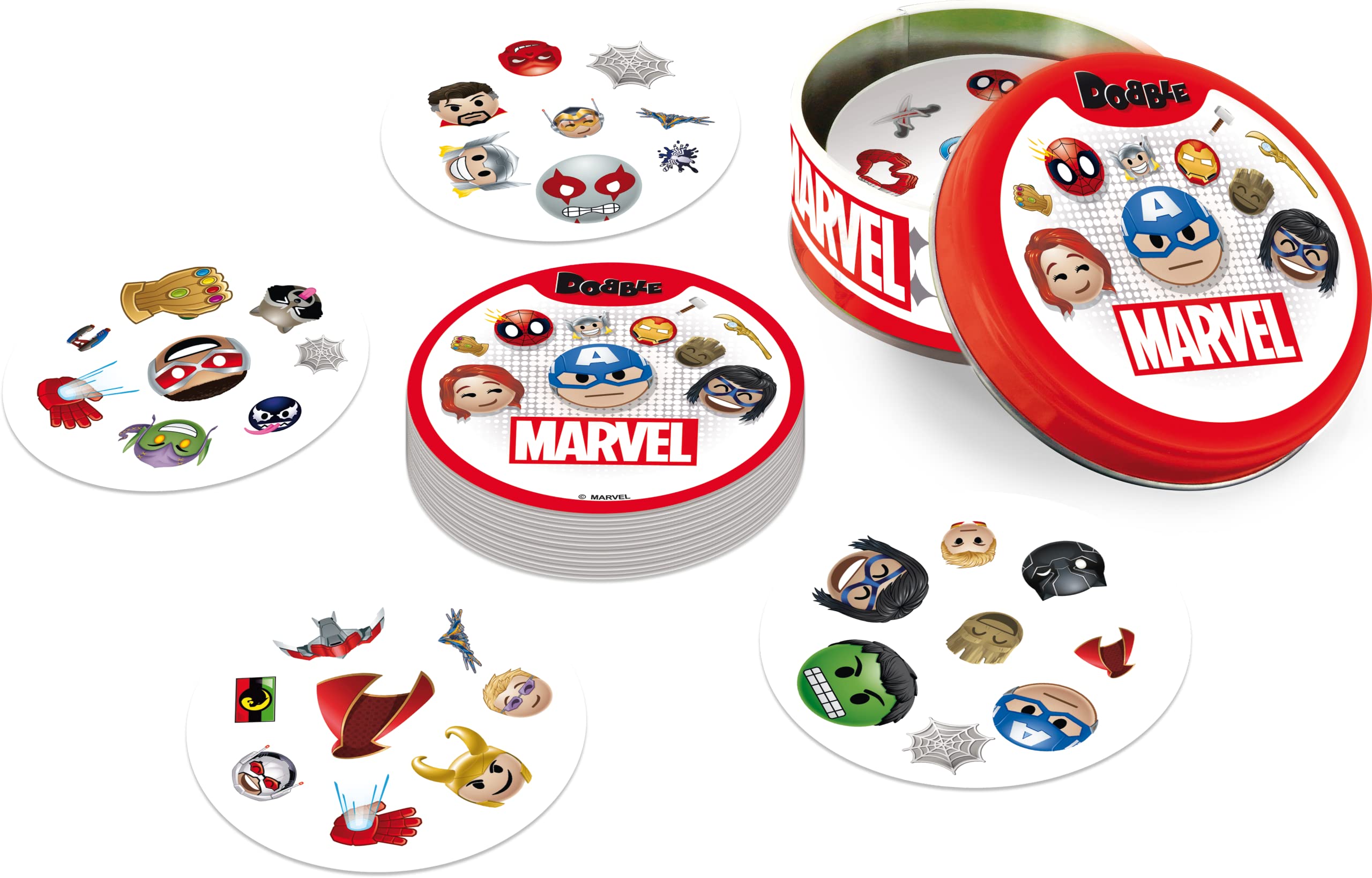 Asmodee Dobble Marvel Emoji Matching Card Game | Ages 6+ | 2-8 Players | 15 Min Playtime 3