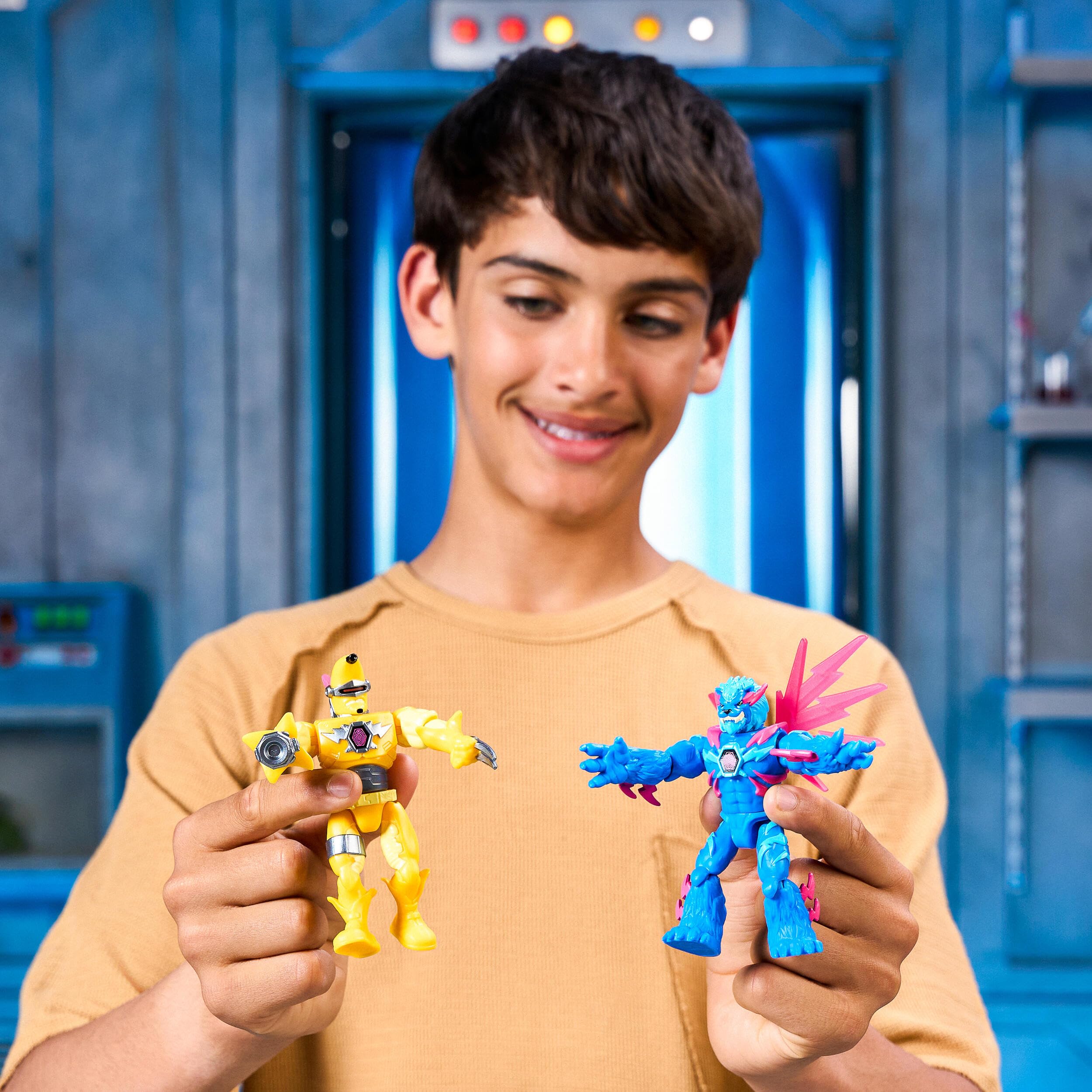 MRBEAST LAB Hybrids Multi Pack Action Figures - Create 2 Beasts | 4-Inch Scale | Interchangeable Parts