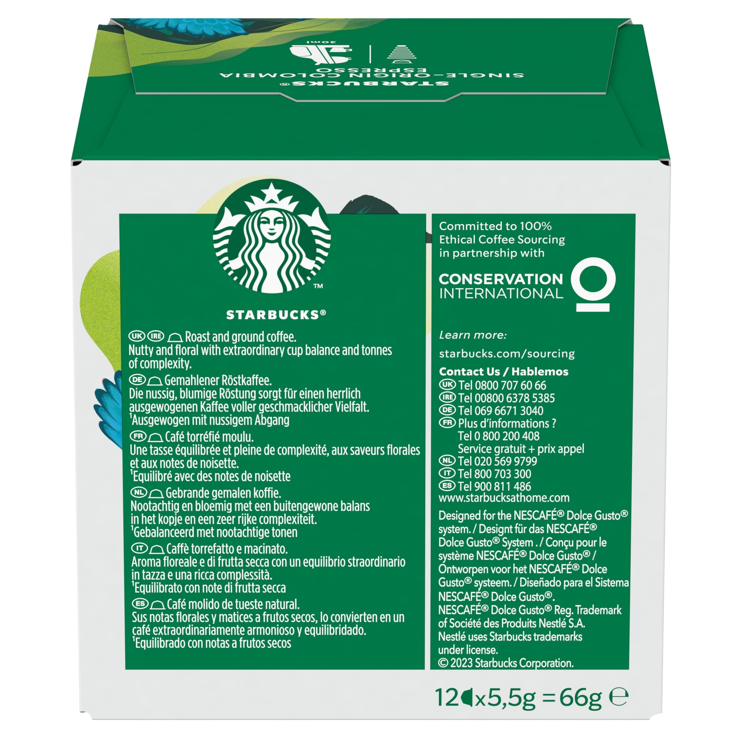 STARBUCKS Colombia Medium Roast Espresso Coffee Pods for NESCAFÉ Dolce Gusto | 72 Capsules (6 x 12) 7